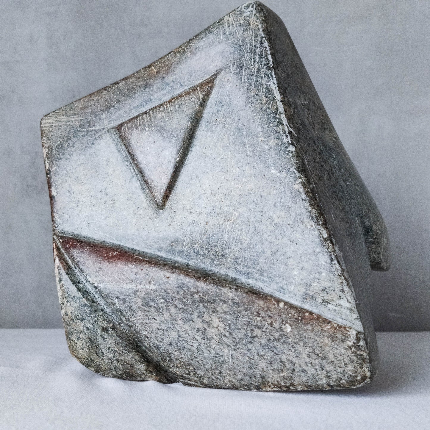 Vintage mid 20th century Modernist abstract stone granite carved sculpture