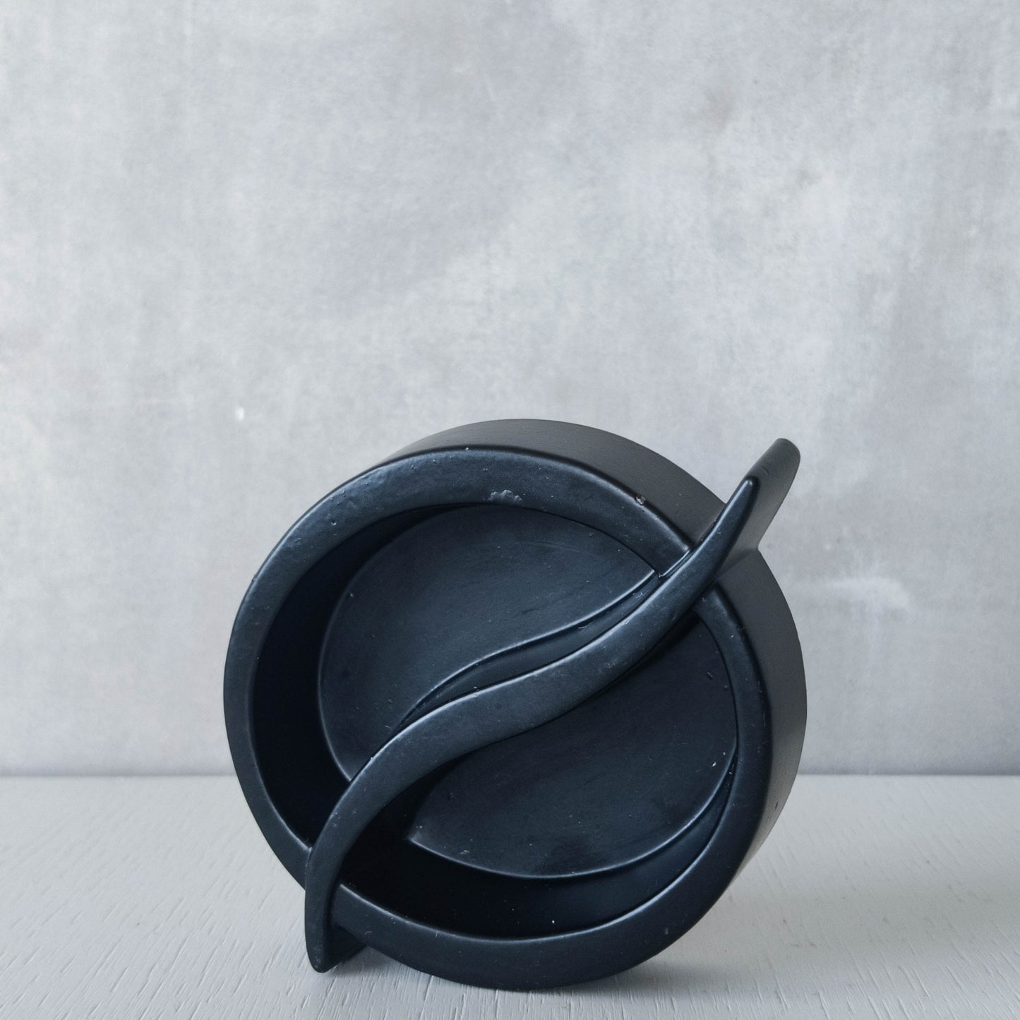Quaglino's Q ashtray Terence Conran 1990s black powder coated aluminium London