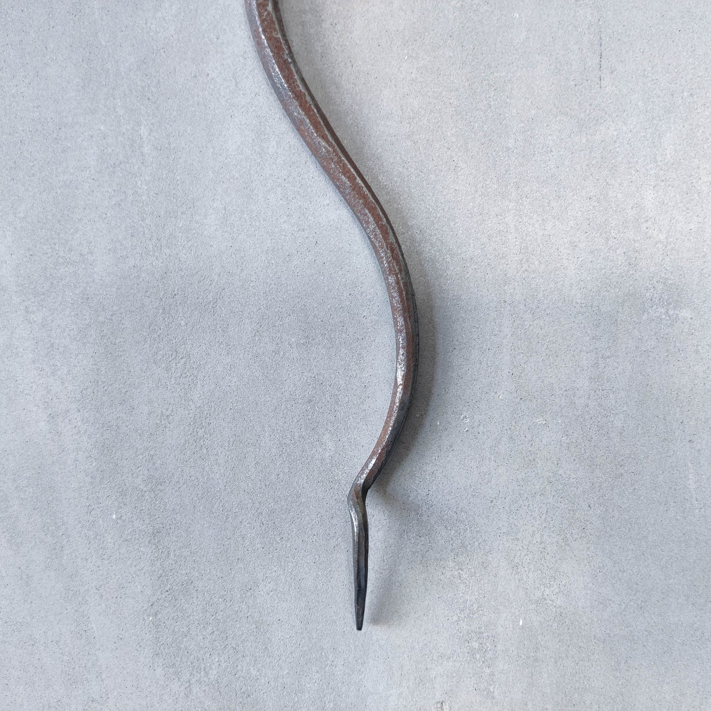 Pair of vintage hand forged blacksmith made hammered twisted steel candle sconces