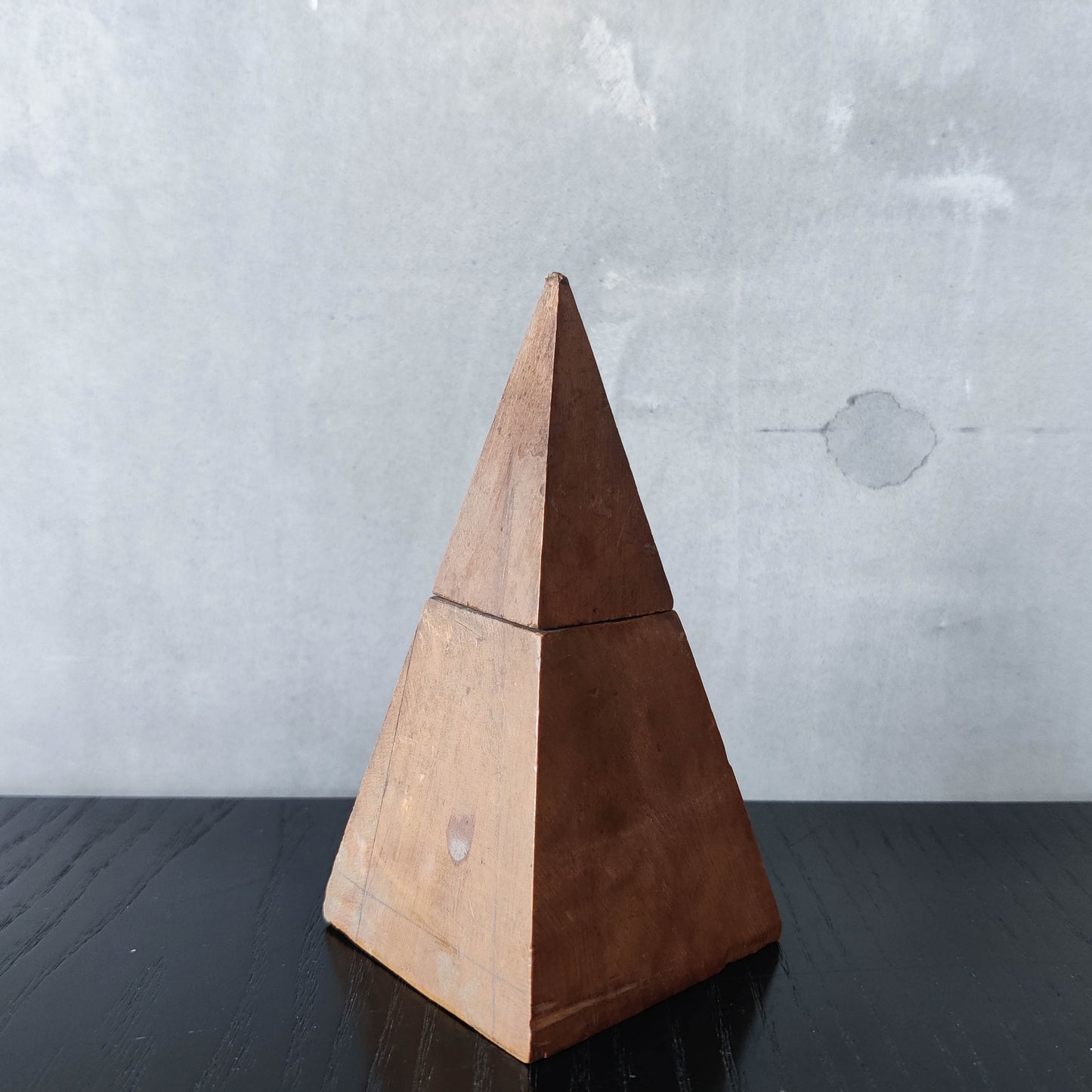 Vintage 1950s set wooden teaching drawing models geometric solids shapes wood