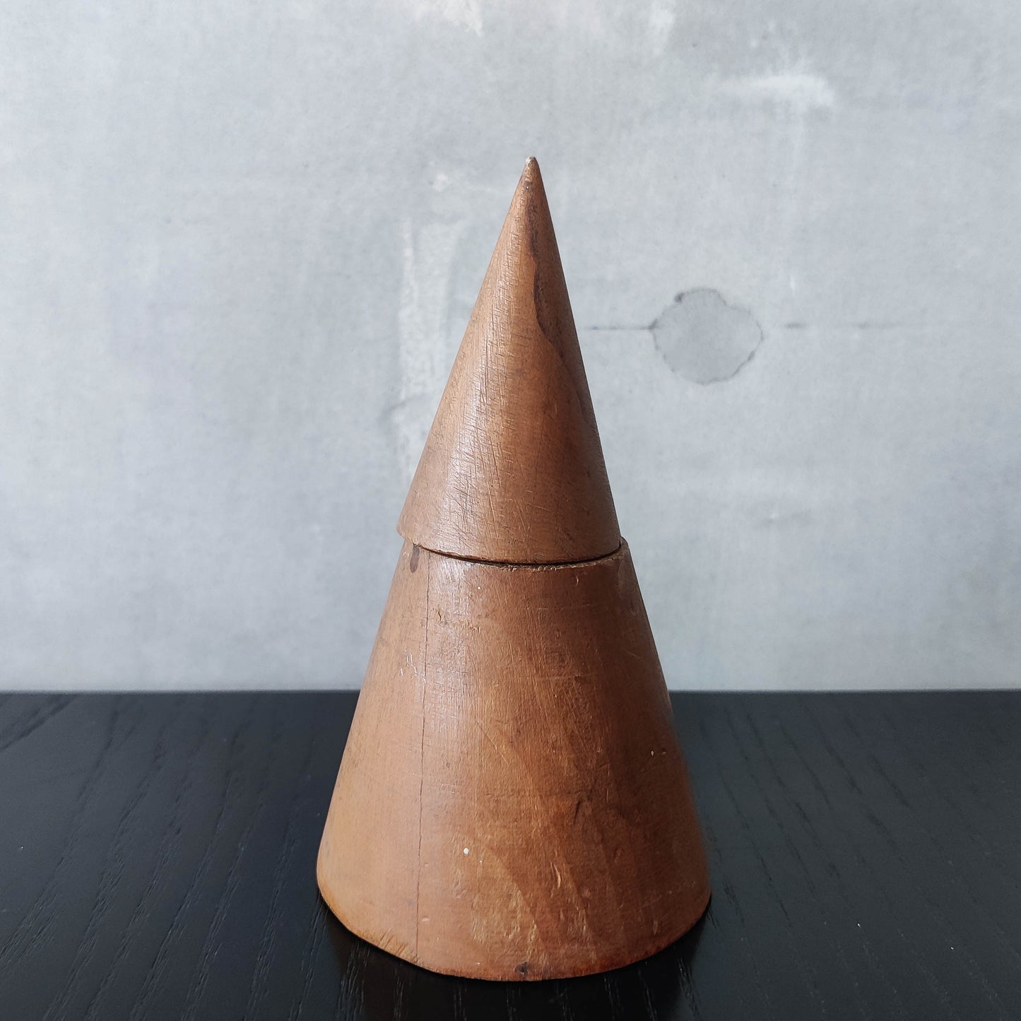Vintage 1950s set wooden teaching drawing models geometric solids shapes wood