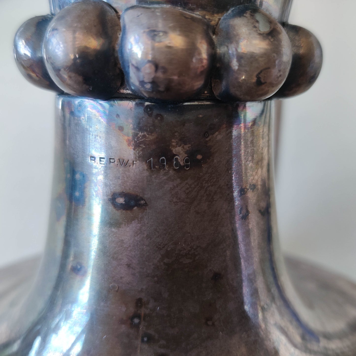 Art Deco style silver plated tazza footed centrepiece bowl