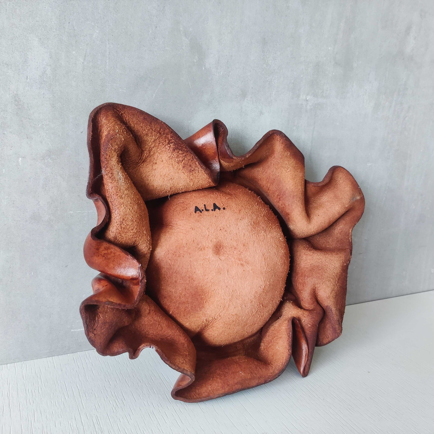 Vintage leather bowl