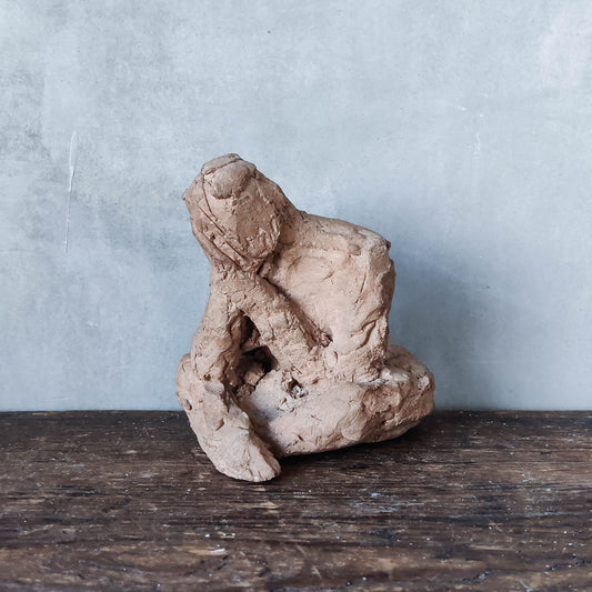 Vtg midcentury artist terracotta clay figure model maquette study sculpture nude