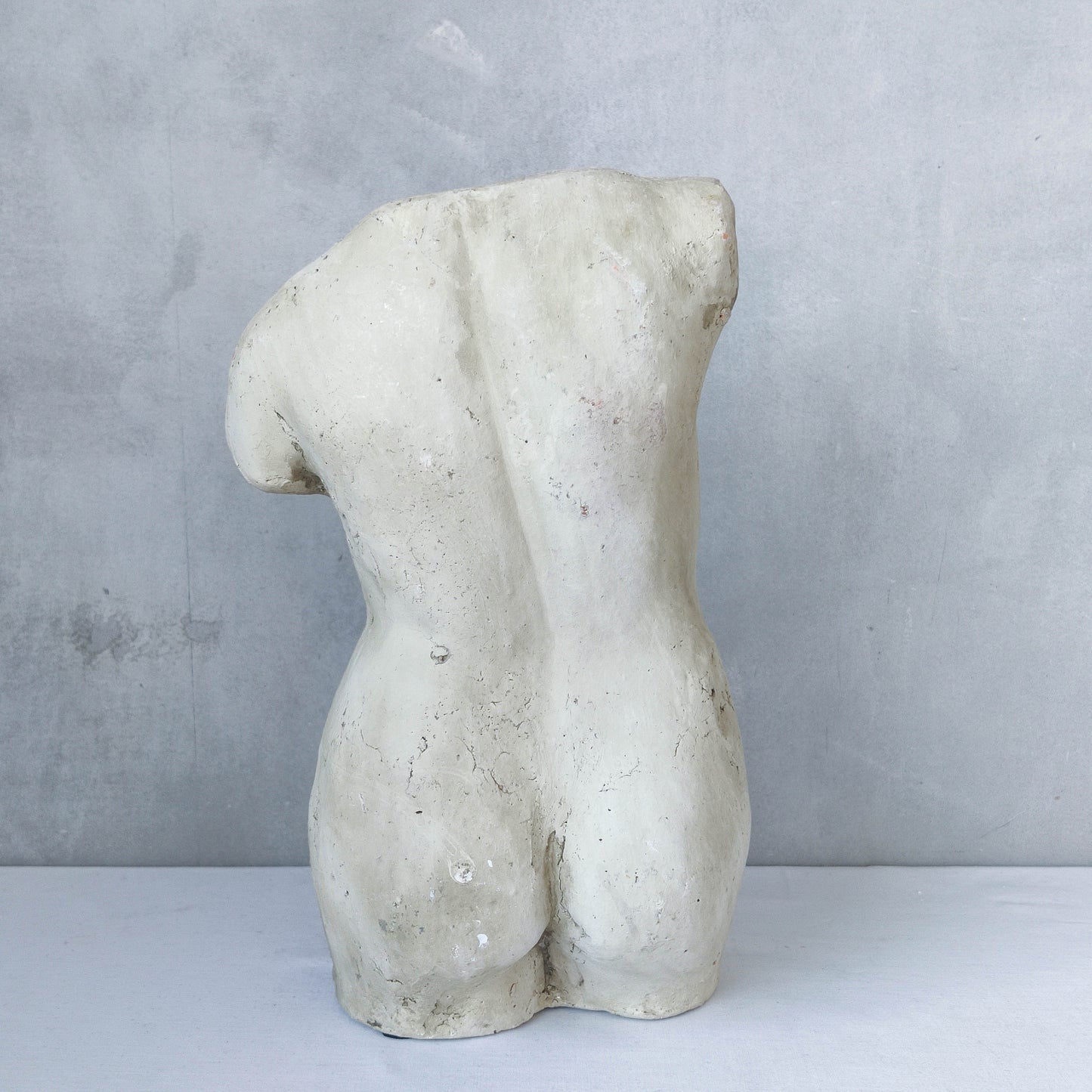 Vintage cast plaster torso nude study sculpture statue figure maquette