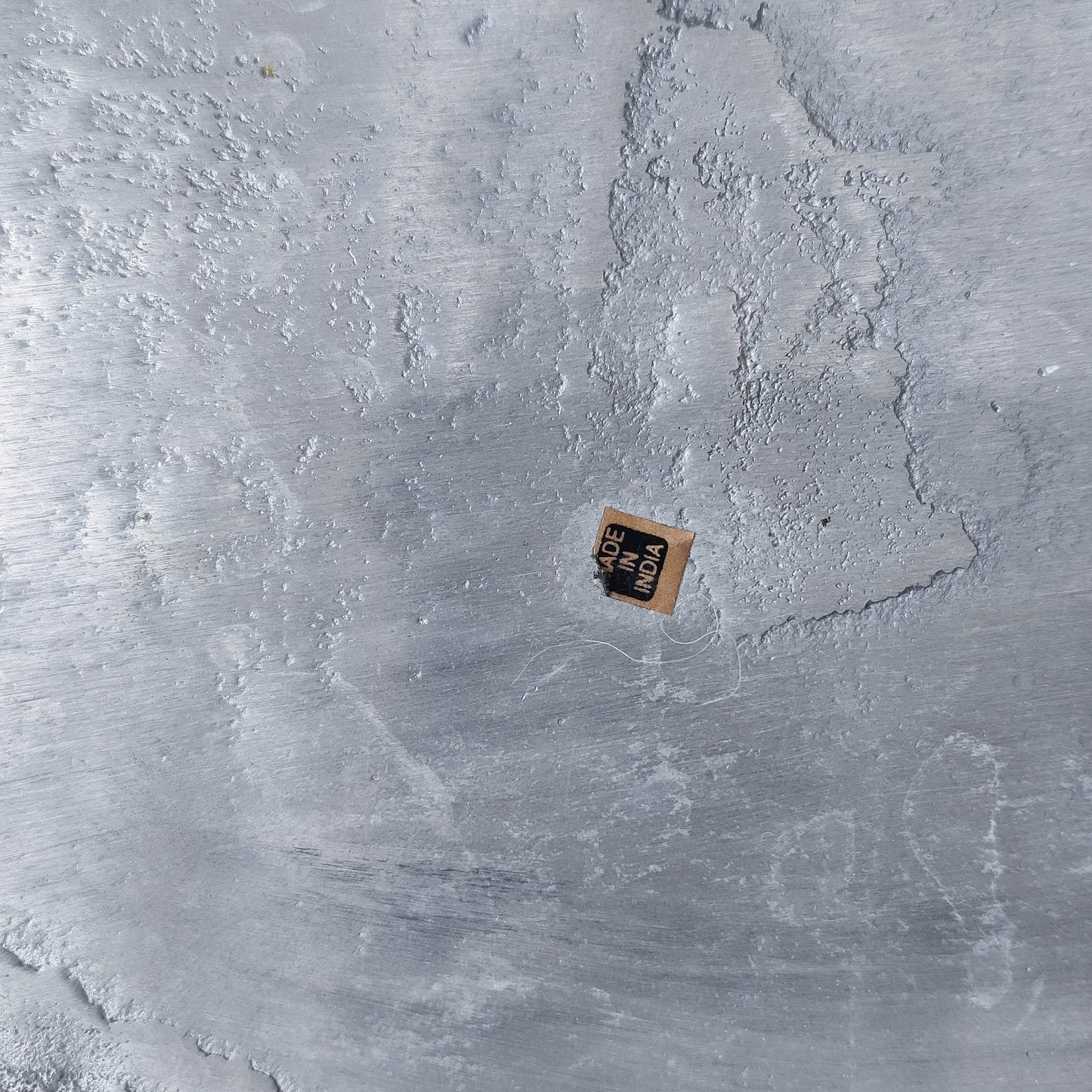 Vintage hand cast aluminium sculptural serving fruit bowl centrepiece scalloped