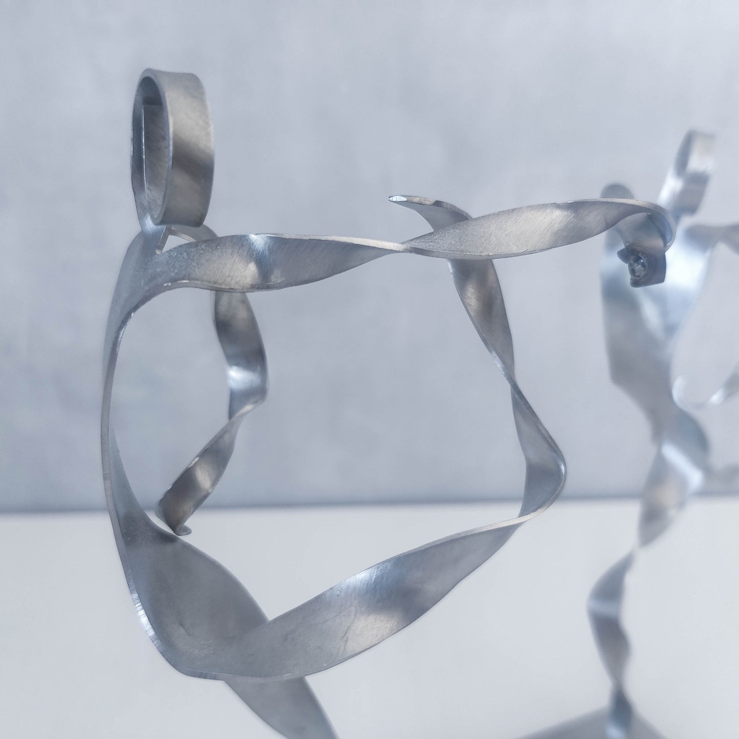 Sophie Raine French figure steel brutalist style cut welded metal sculpture