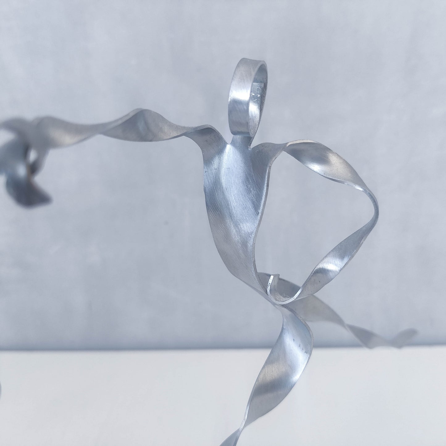 Sophie Raine French figure steel brutalist style cut welded metal sculpture