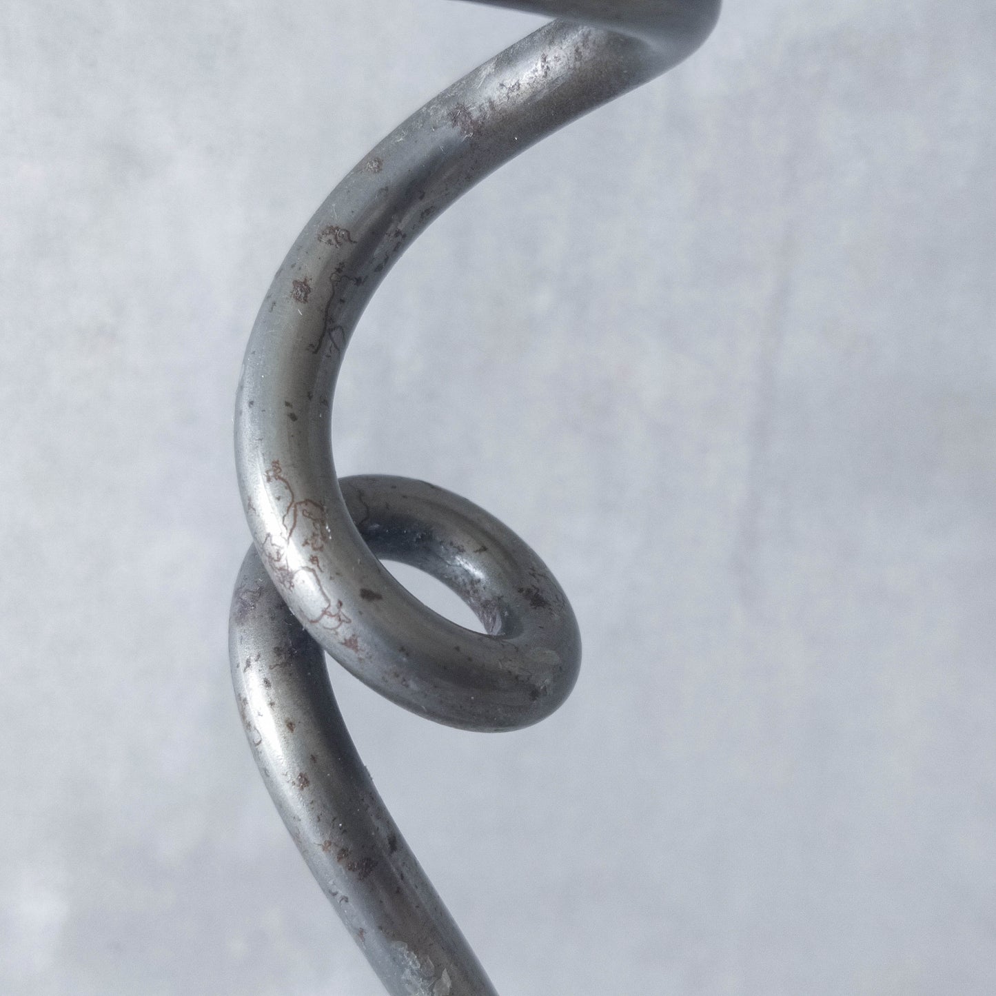Vintage 1990s Habitat spiral coil steel abstract sculptural candle holder
