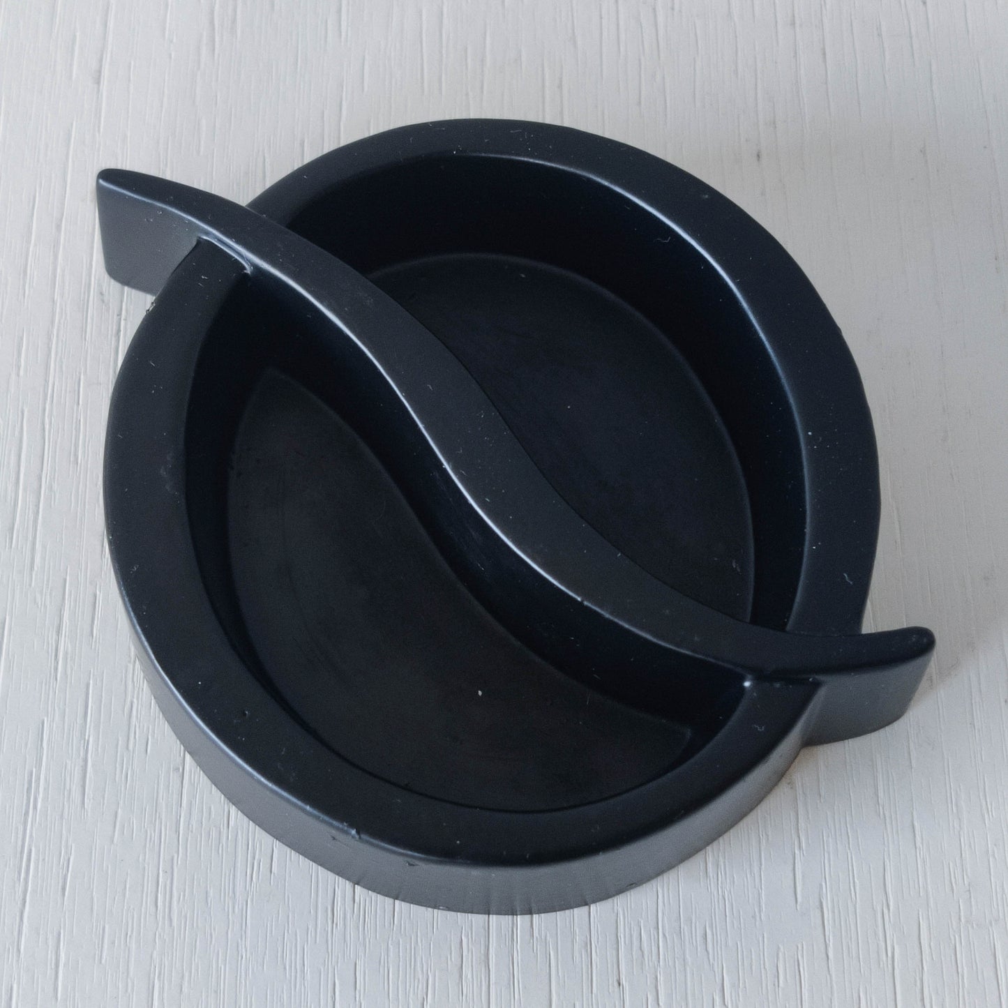 Quaglino's Q ashtray Terence Conran 1990s black powder coated aluminium London