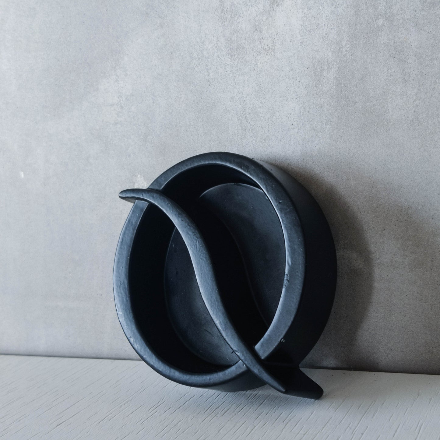 Quaglino's Q ashtray Terence Conran 1990s black powder coated aluminium London