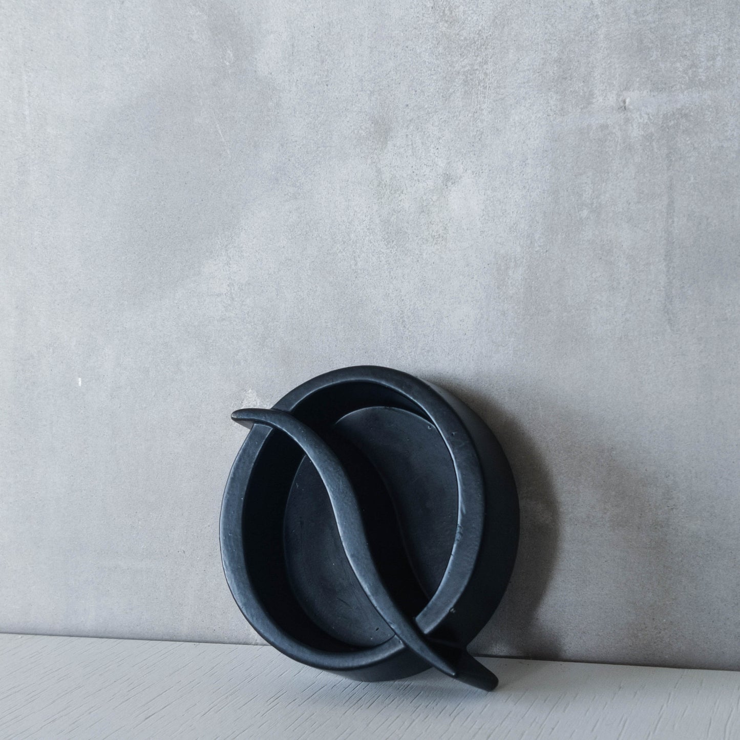 Quaglino's Q ashtray Terence Conran 1990s black powder coated aluminium London