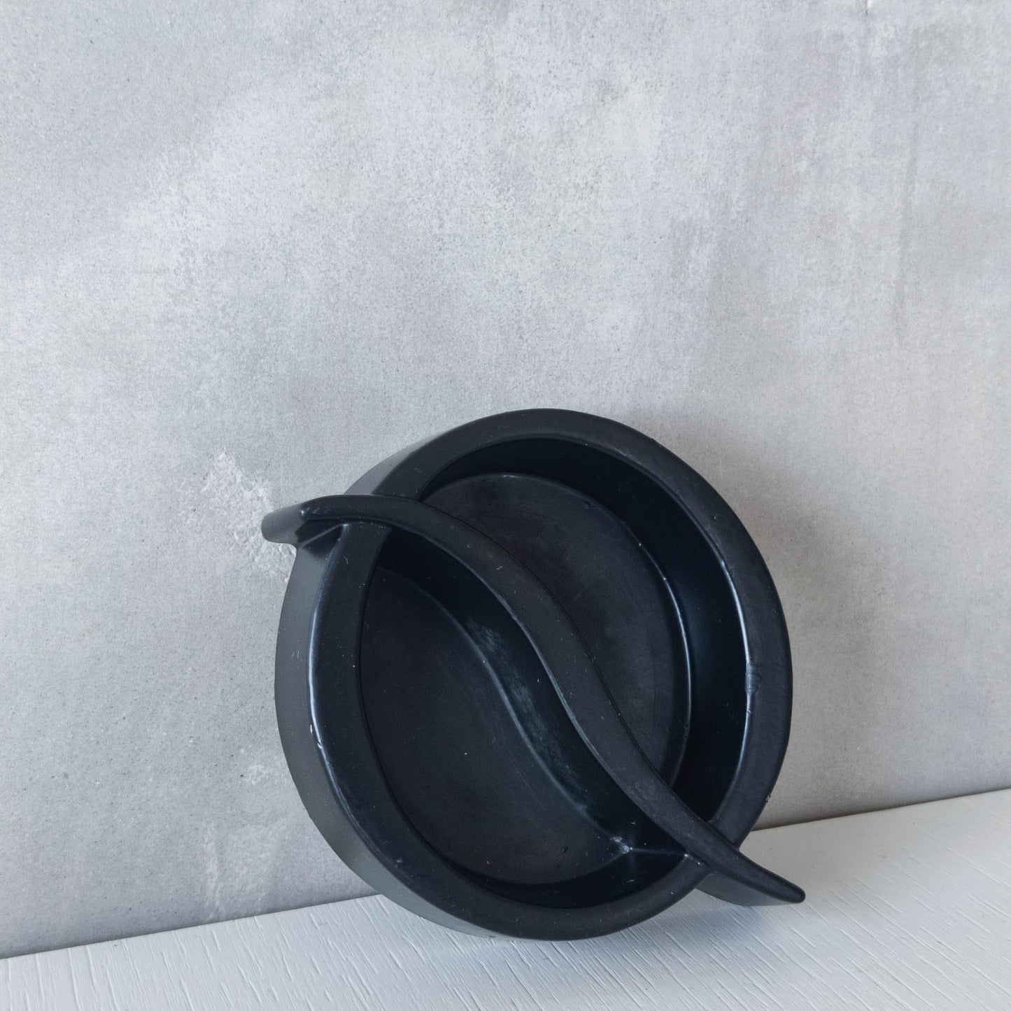 Quaglino's Q ashtray Terence Conran 1990s black powder coated aluminium London