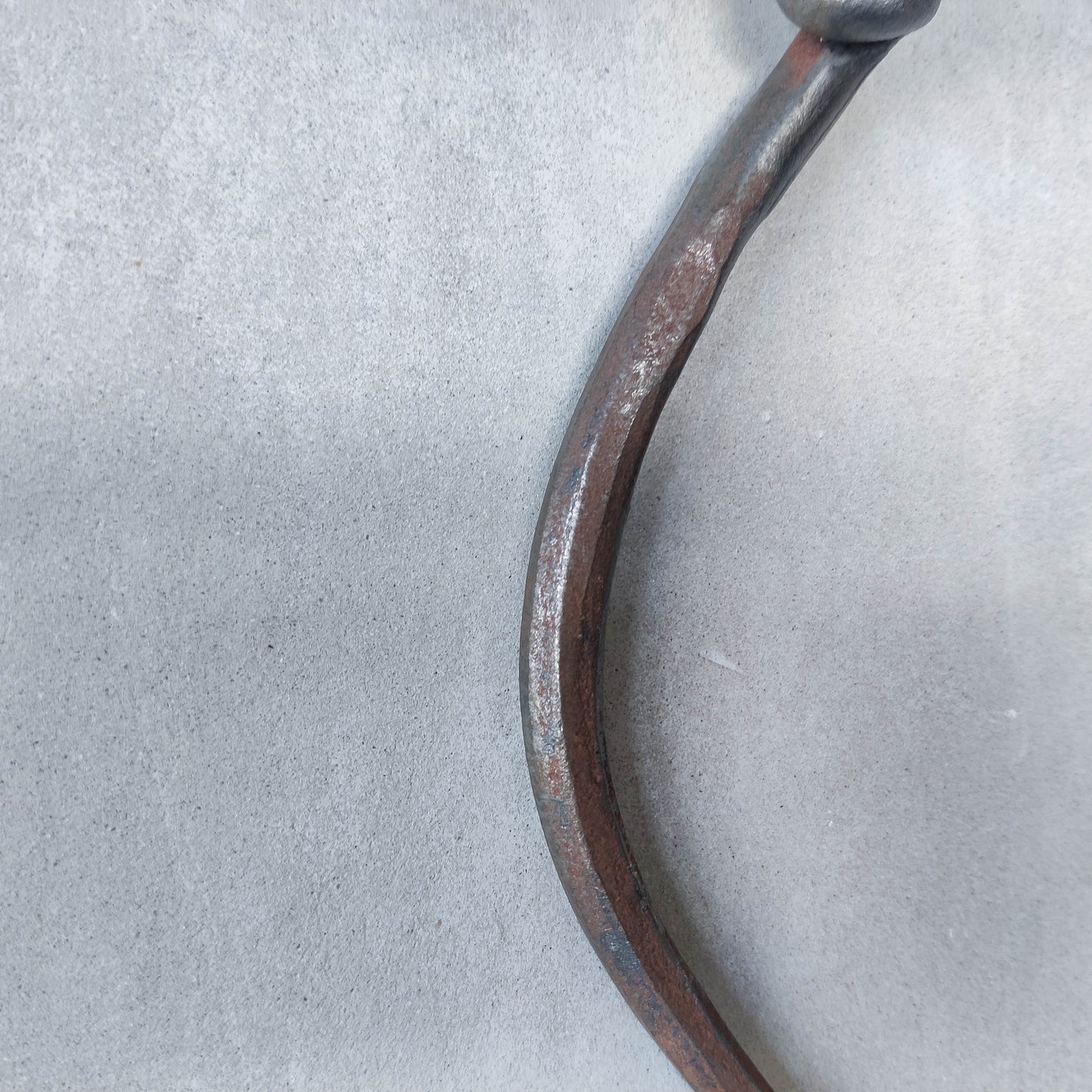 Pair of vintage hand forged blacksmith made hammered twisted steel candle sconces