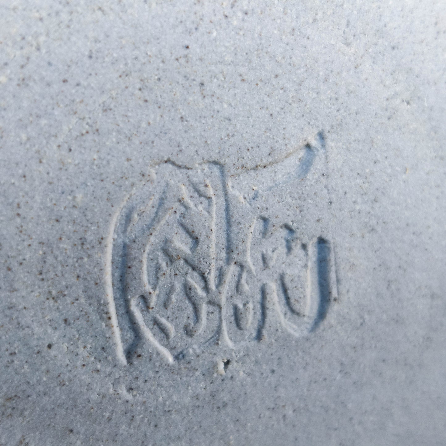 Large sculptural Japanese style studio pottery vase vessel blue glaze