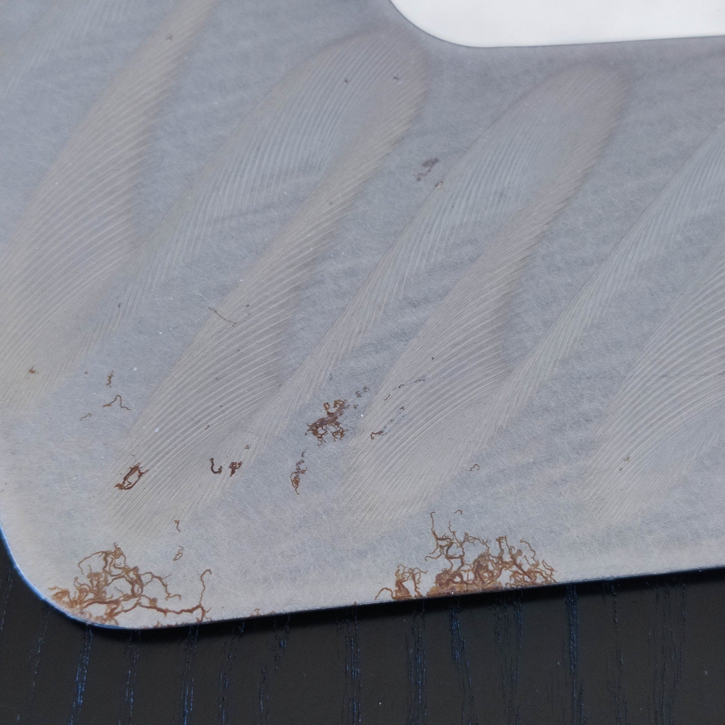 Vintage 00s metalwork postmodern style asymmetric steel mirror