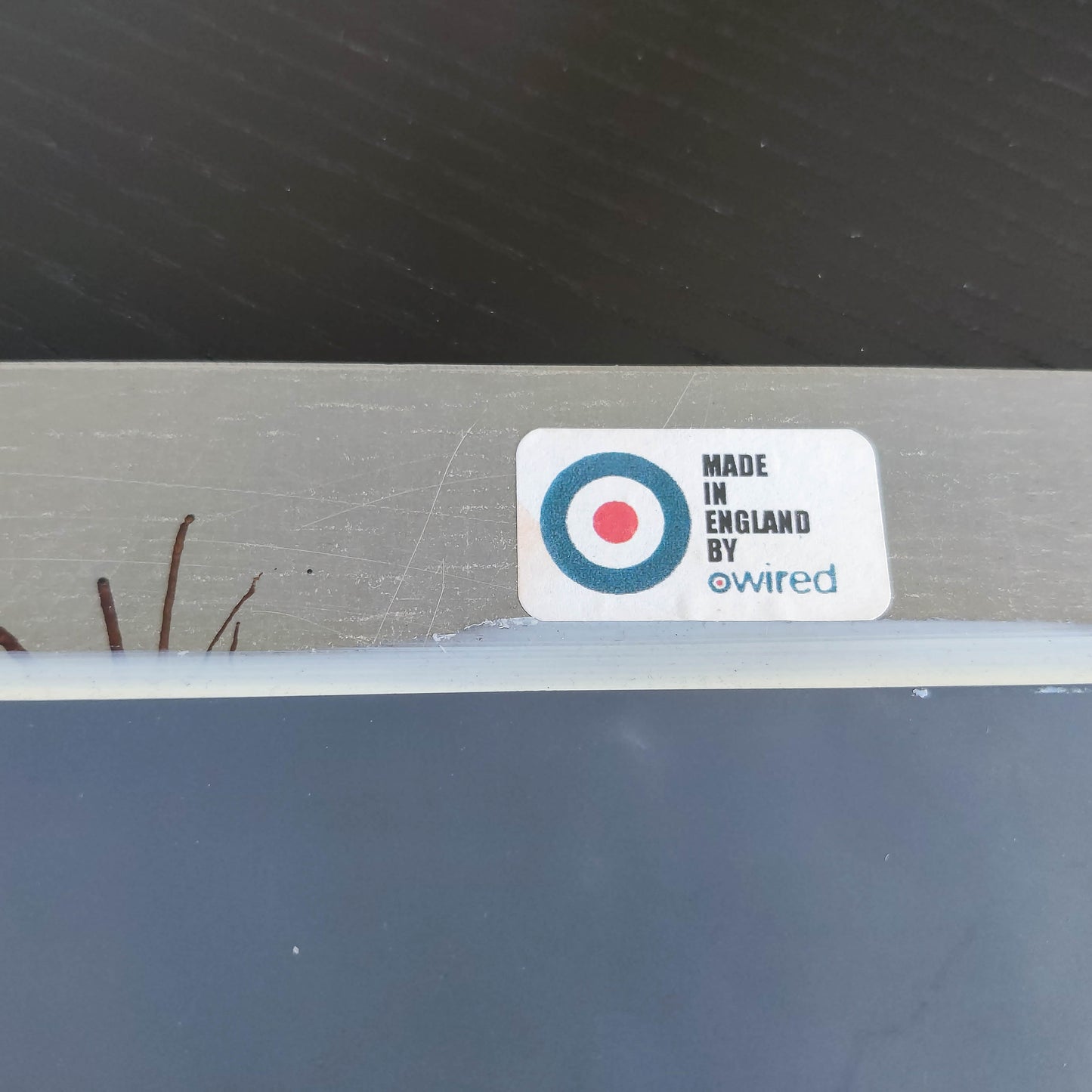 Vintage 00s metalwork postmodern style asymmetric steel mirror