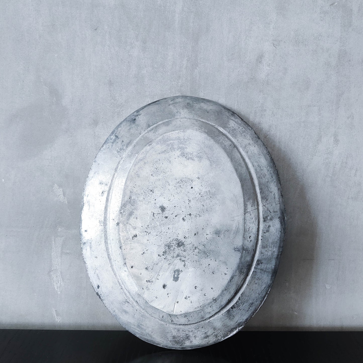 Vintage heavy cast aluminium animal serving dish platter display still life prop