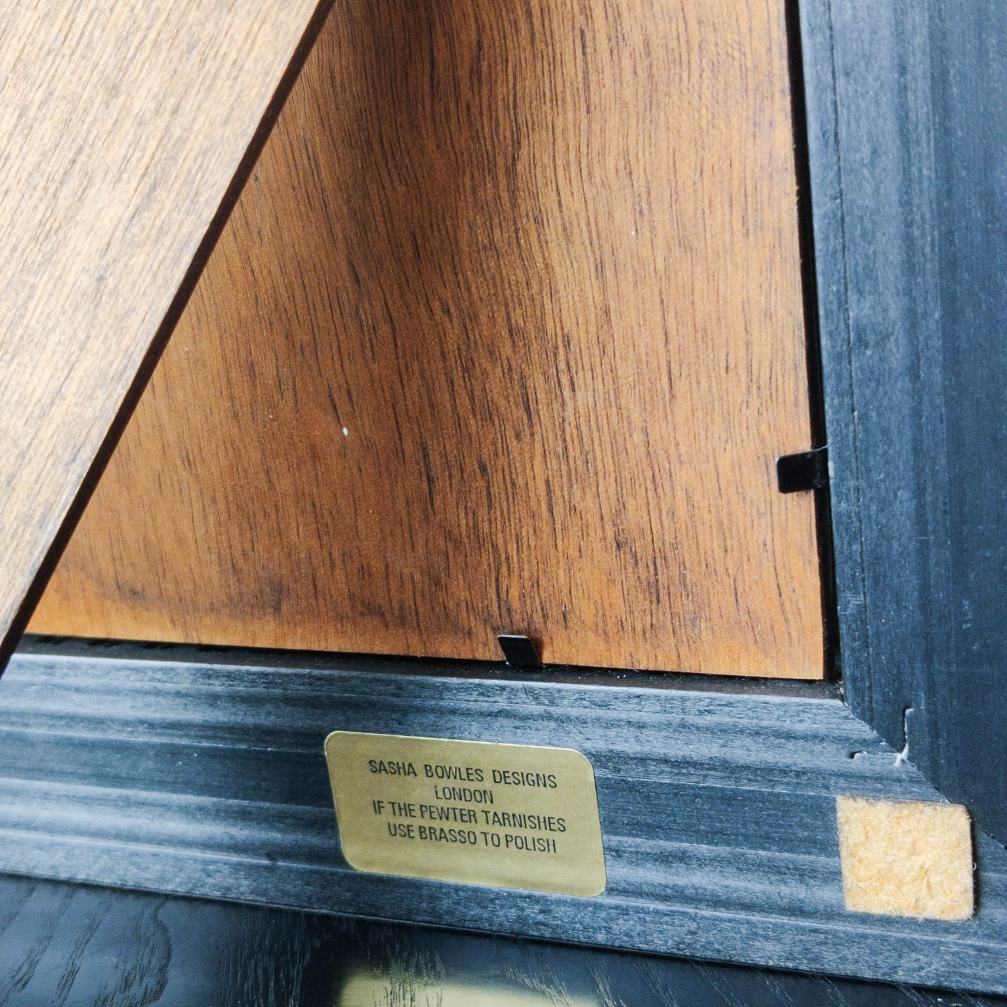 Vintage 1990s artist Sasha Bowles pewter swirl picture photo frame Heals Liberty