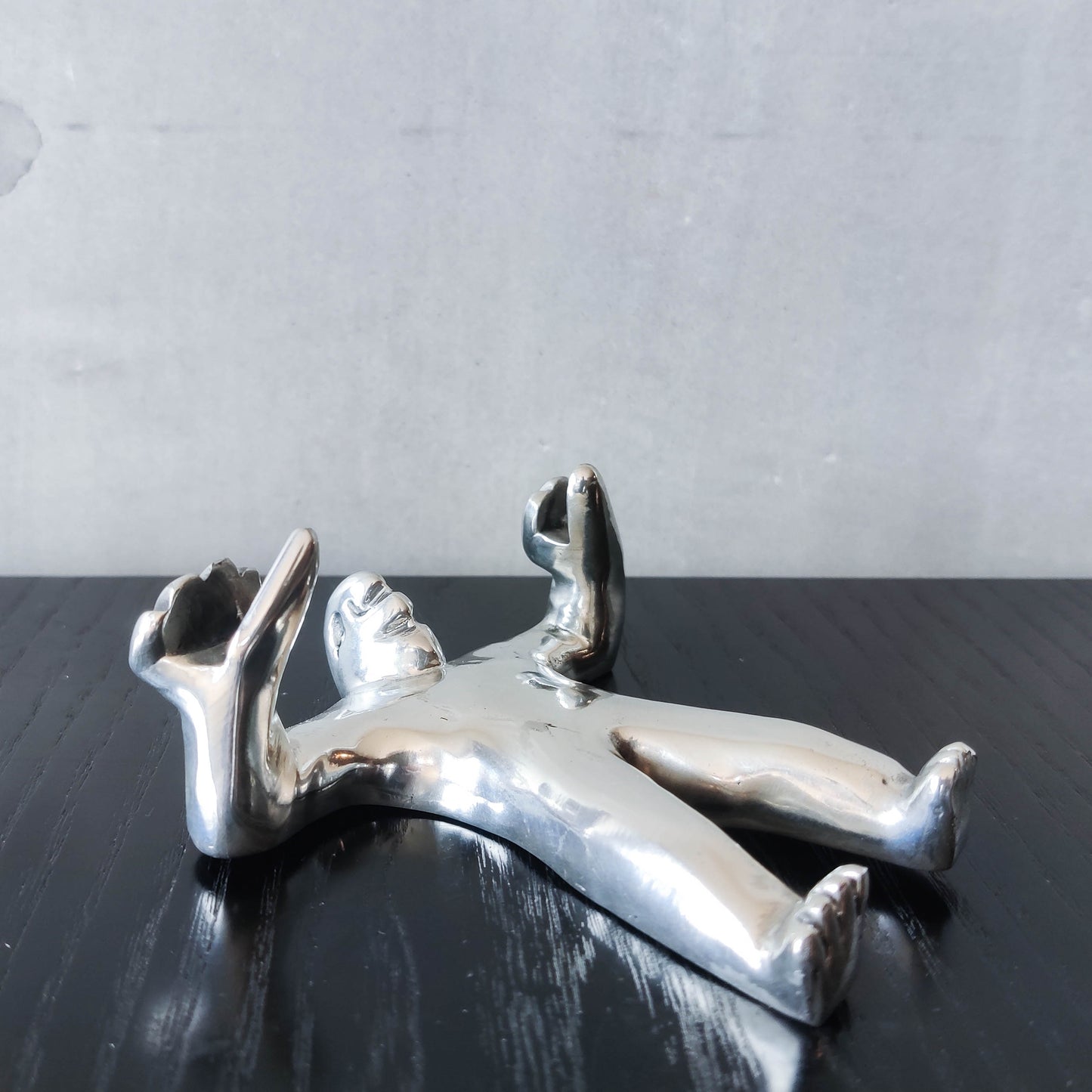 Carrol Boyes Sumo glass cast aluminium whimsical figure photo picture frame