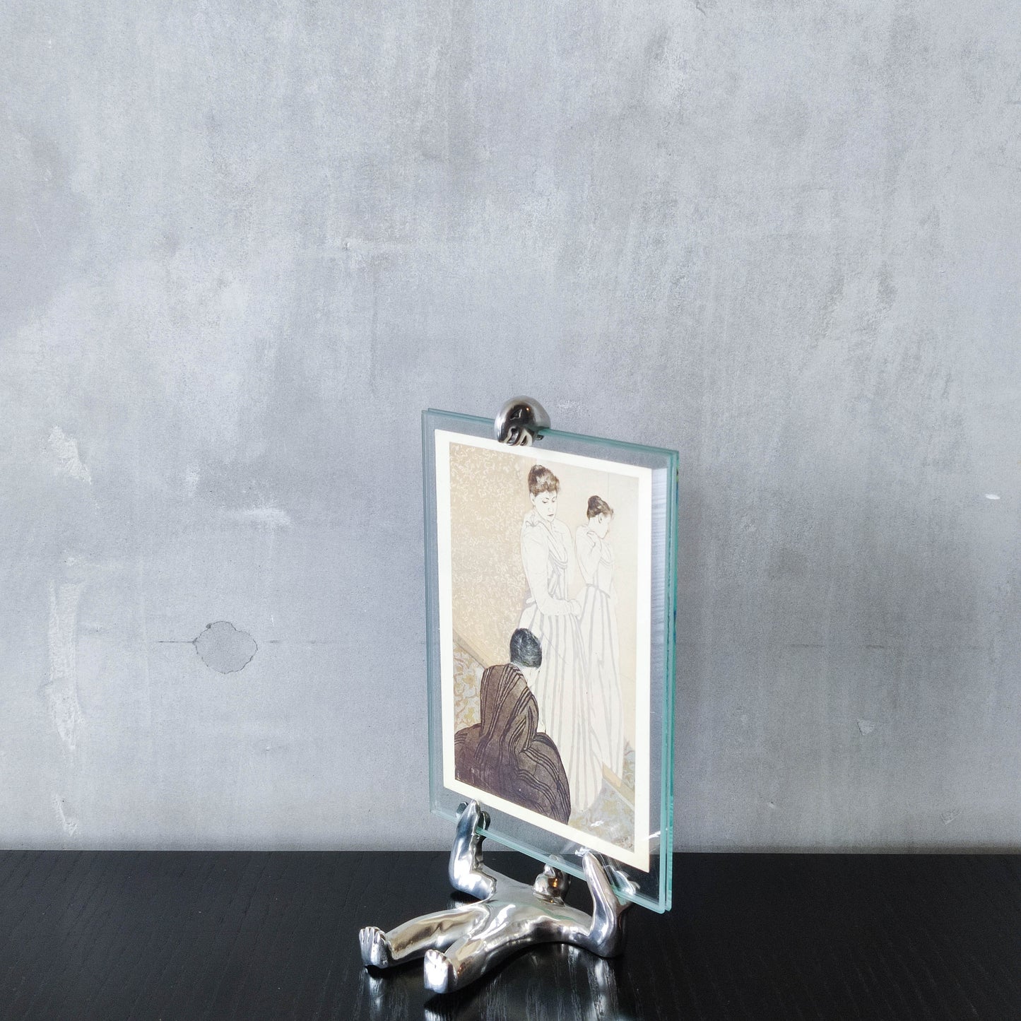 Carrol Boyes Sumo glass cast aluminium whimsical figure photo picture frame