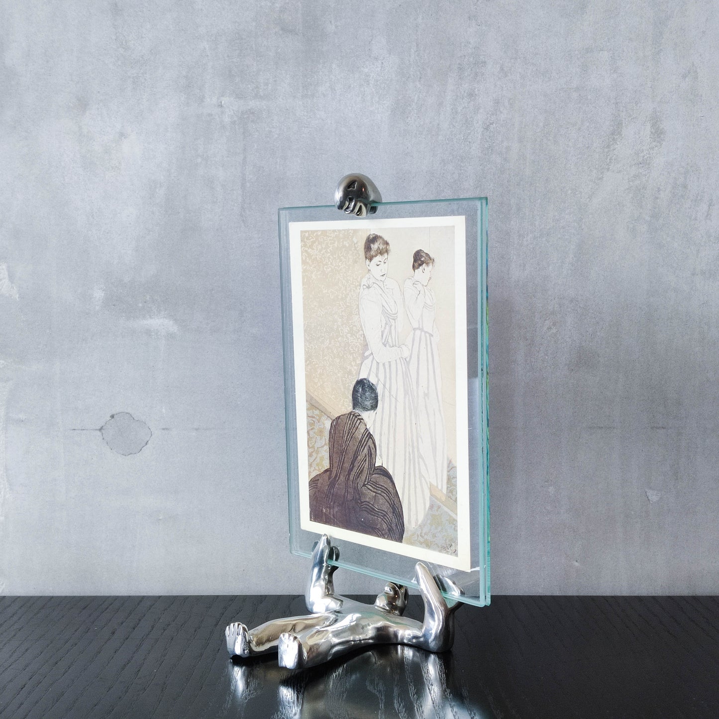 Carrol Boyes Sumo glass cast aluminium whimsical figure photo picture frame