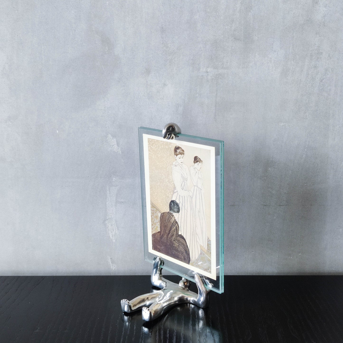 Carrol Boyes Sumo glass cast aluminium whimsical figure photo picture frame