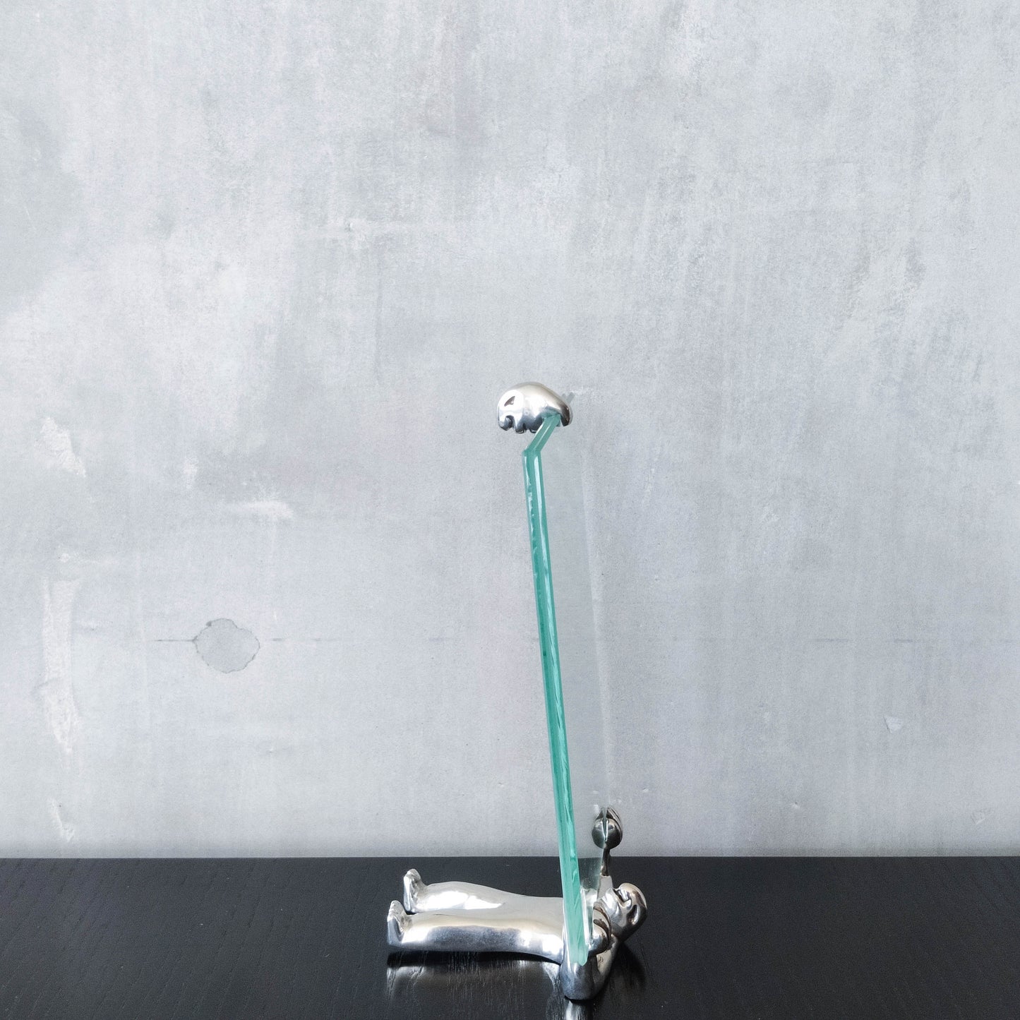 Carrol Boyes Sumo glass cast aluminium whimsical figure photo picture frame