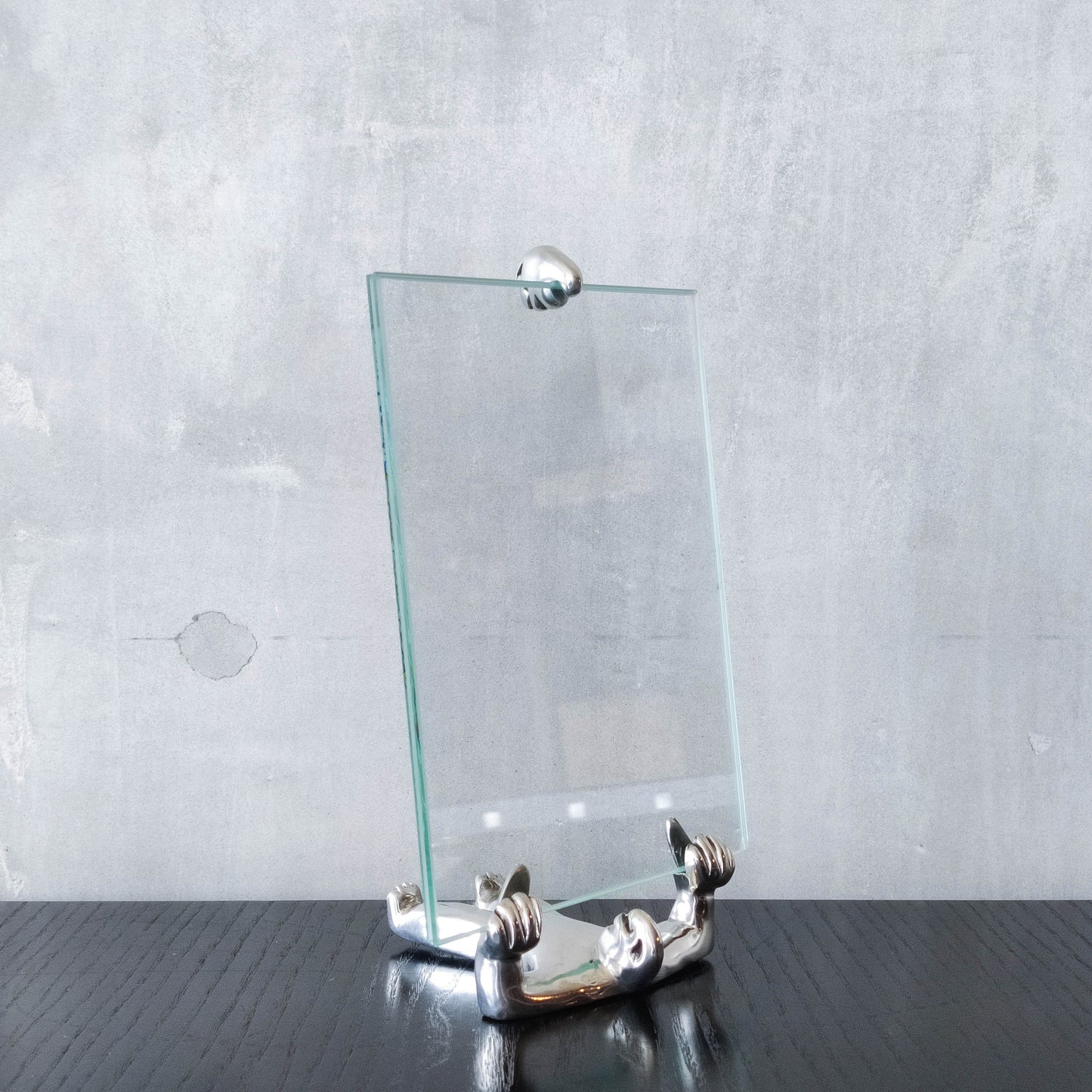 Carrol Boyes Sumo glass cast aluminium whimsical figure photo picture frame