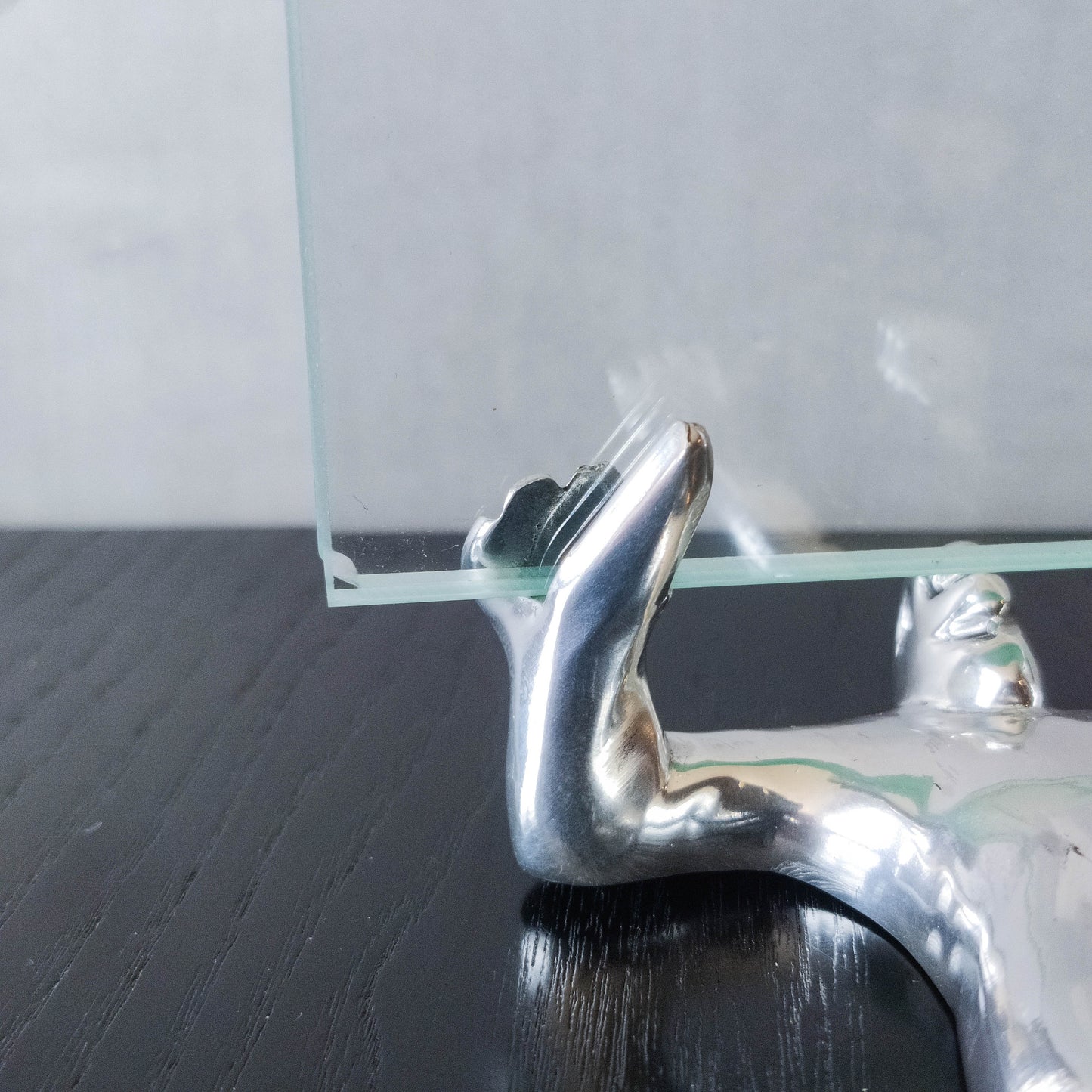 Carrol Boyes Sumo glass cast aluminium whimsical figure photo picture frame