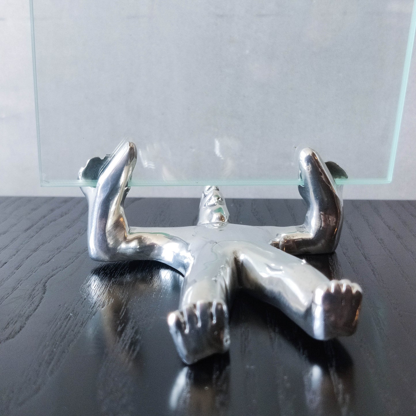 Carrol Boyes Sumo glass cast aluminium whimsical figure photo picture frame