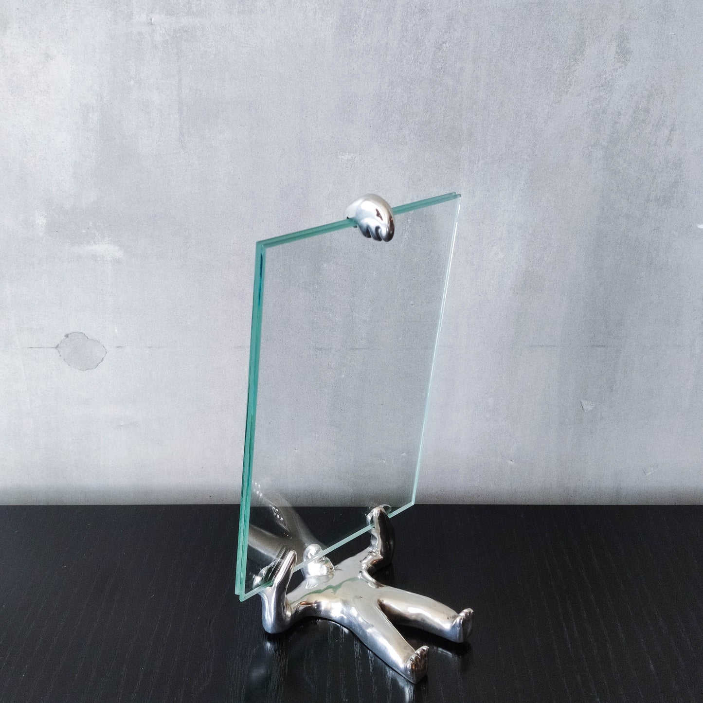 Carrol Boyes Sumo glass cast aluminium whimsical figure photo picture frame