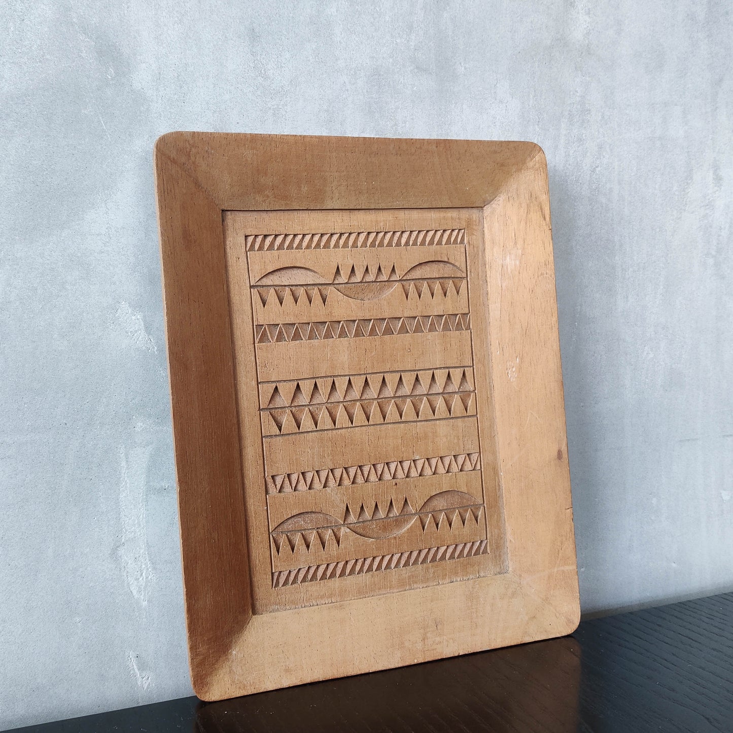 Vintage apprentice piece wood cut carved panel wall art sculpture plaque relief