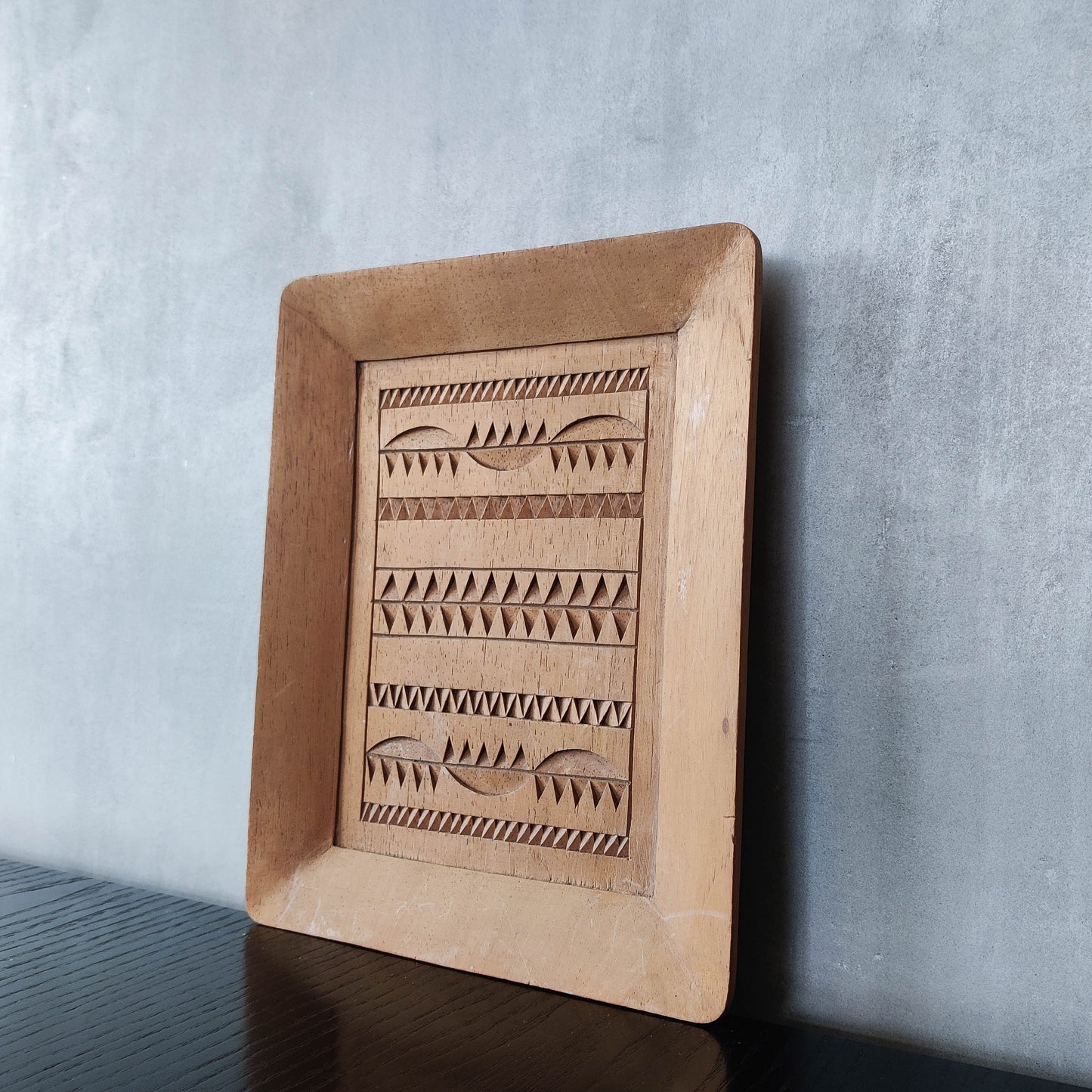 Vintage apprentice piece wood cut carved panel wall art sculpture plaque relief