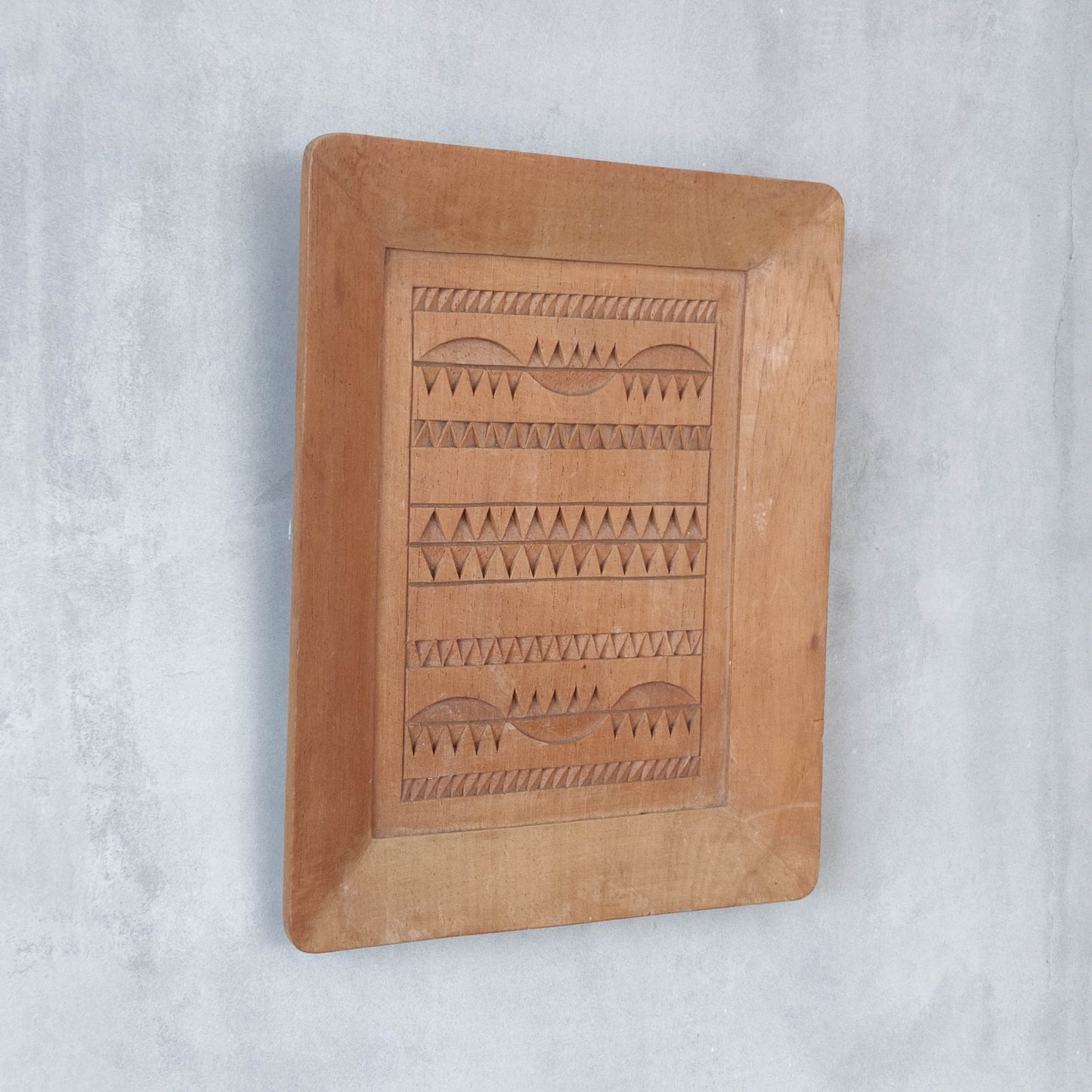 Vintage apprentice piece wood cut carved panel wall art sculpture plaque relief