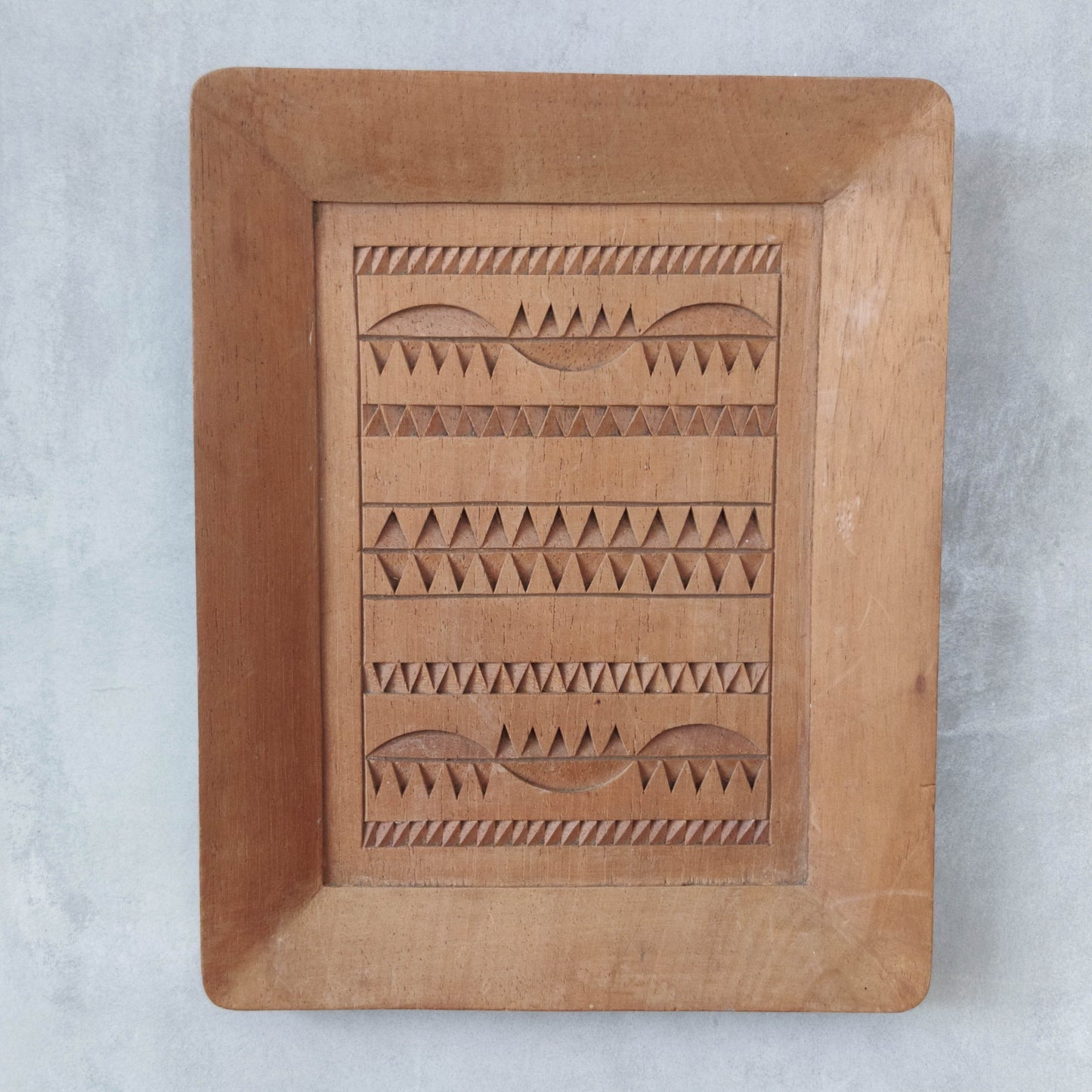 Vintage apprentice piece wood cut carved panel wall art sculpture plaque relief