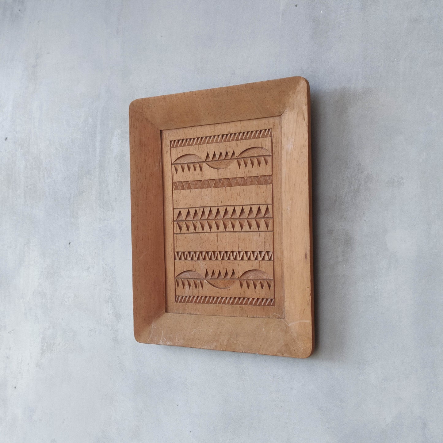 Vintage apprentice piece wood cut carved panel wall art sculpture plaque relief