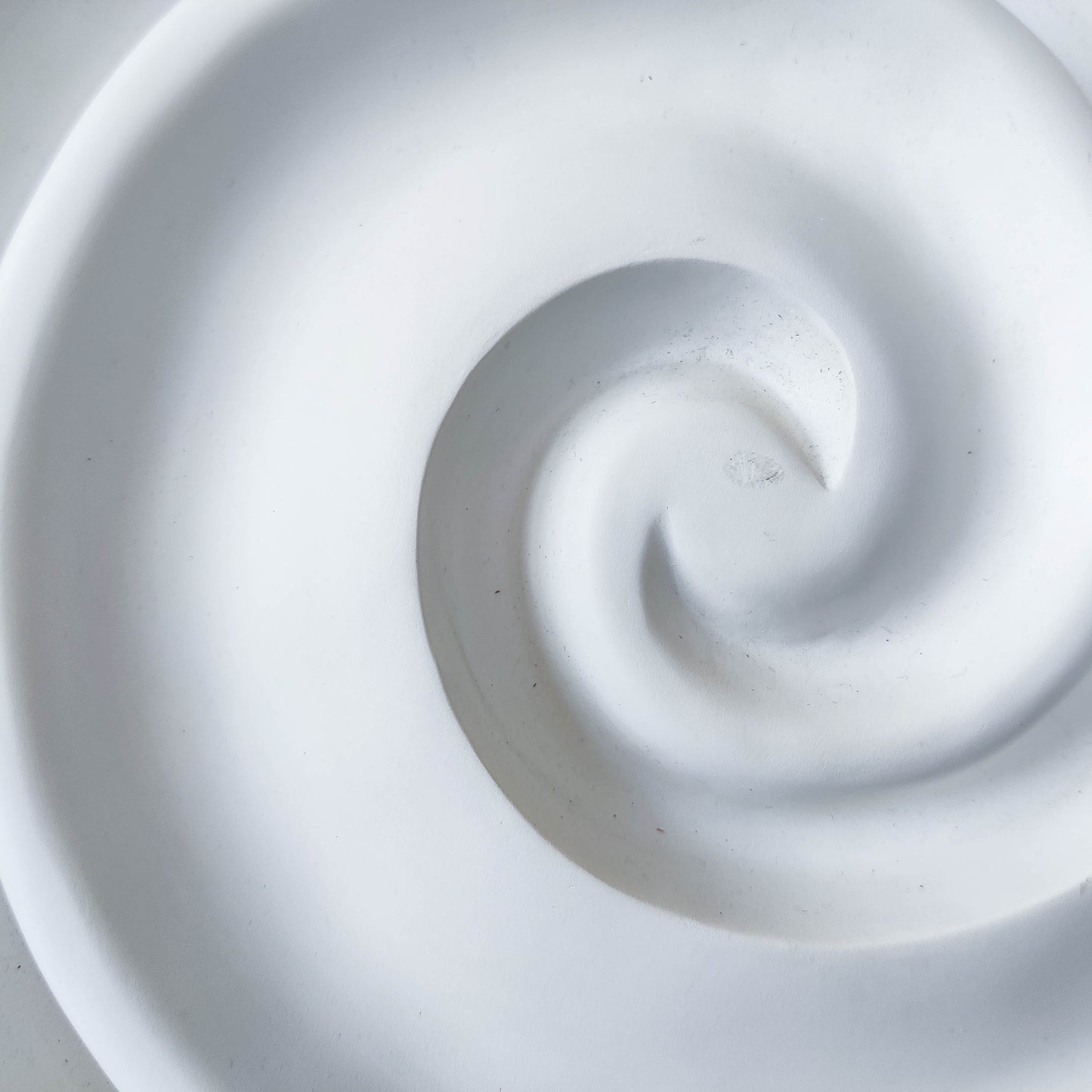 Vintage Habitat 2000s cast resin plaster style wall relief sculpture spiral swirl