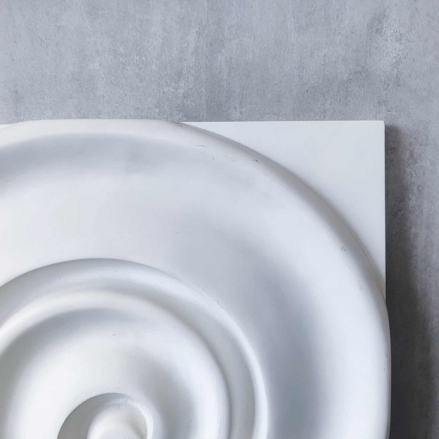 Vintage Habitat 2000s cast resin plaster style wall relief sculpture spiral swirl