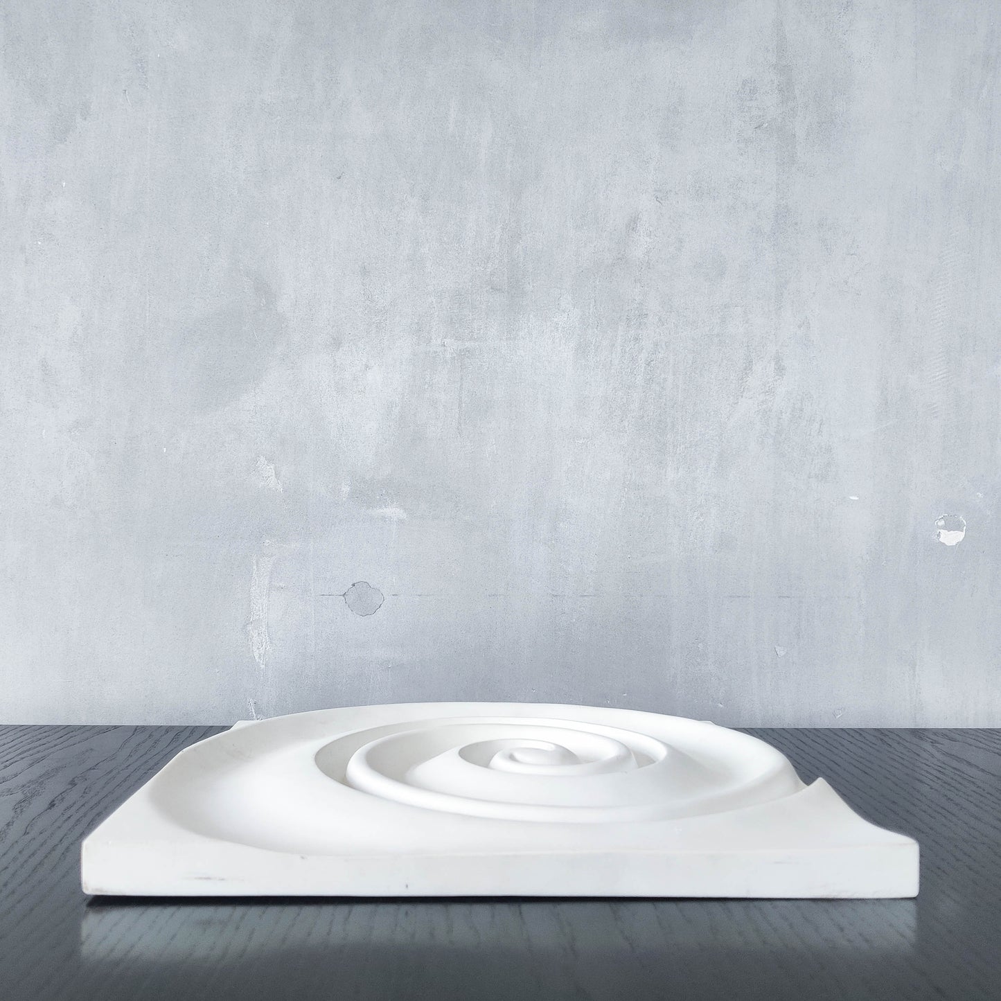 Vintage Habitat 2000s cast resin plaster style wall relief sculpture spiral swirl