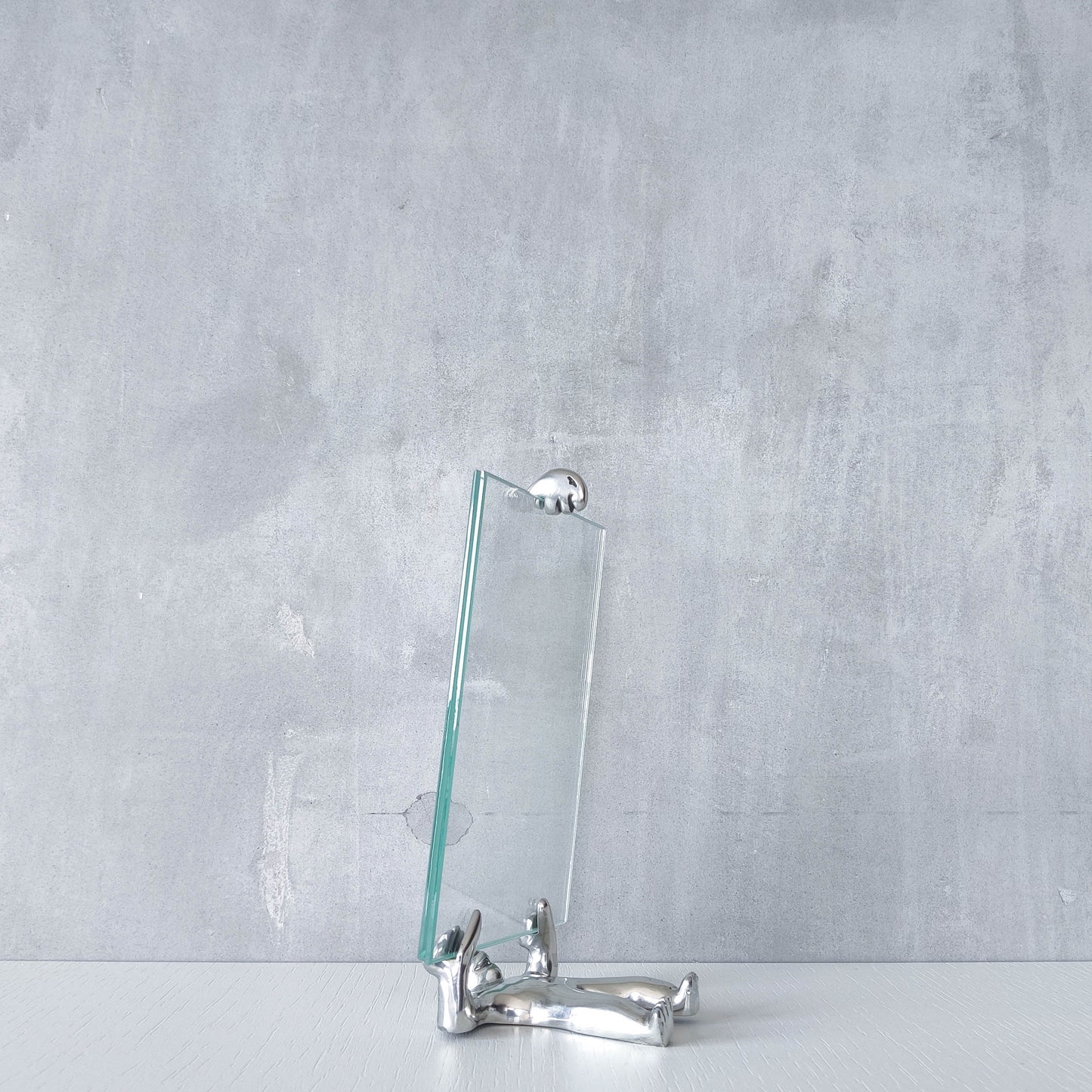 Carrol Boyes Sumo glass cast aluminium whimsical figure photo picture frame