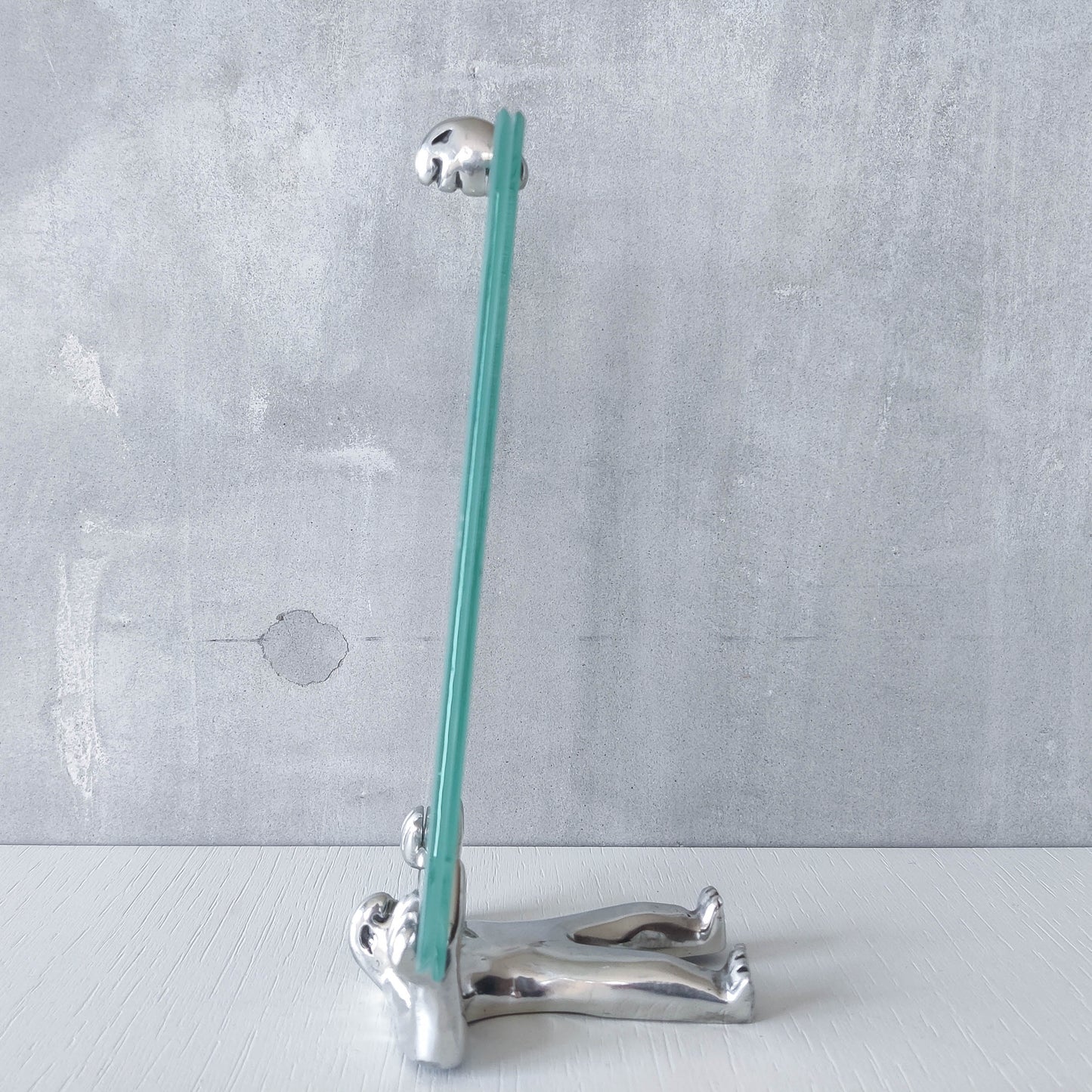 Carrol Boyes Sumo glass cast aluminium whimsical figure photo picture frame