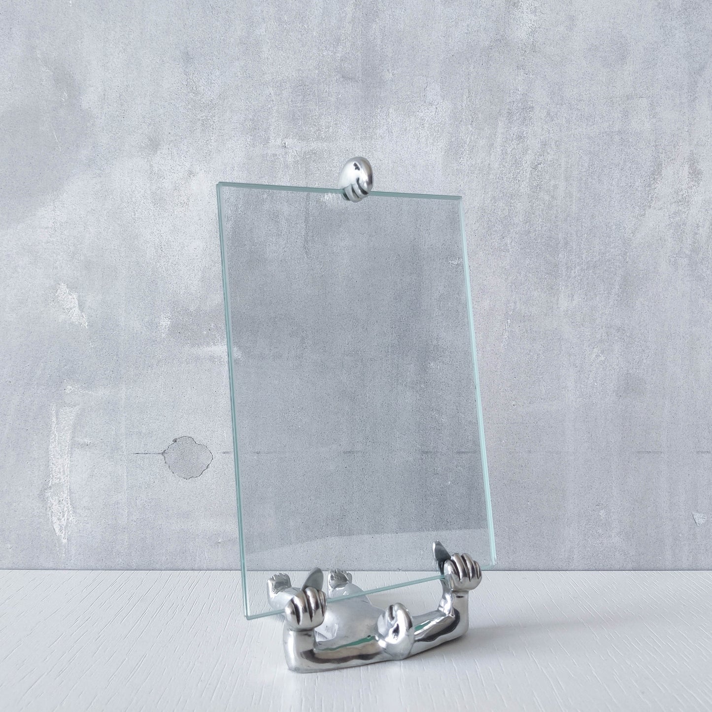 Carrol Boyes Sumo glass cast aluminium whimsical figure photo picture frame