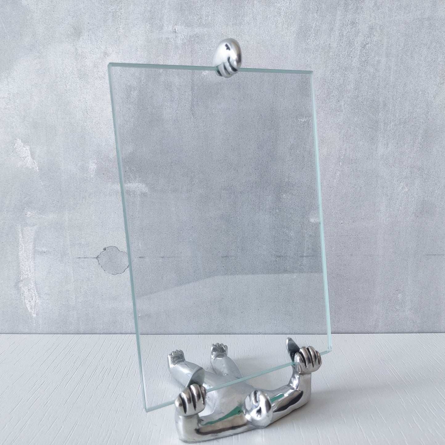 Carrol Boyes Sumo glass cast aluminium whimsical figure photo picture frame