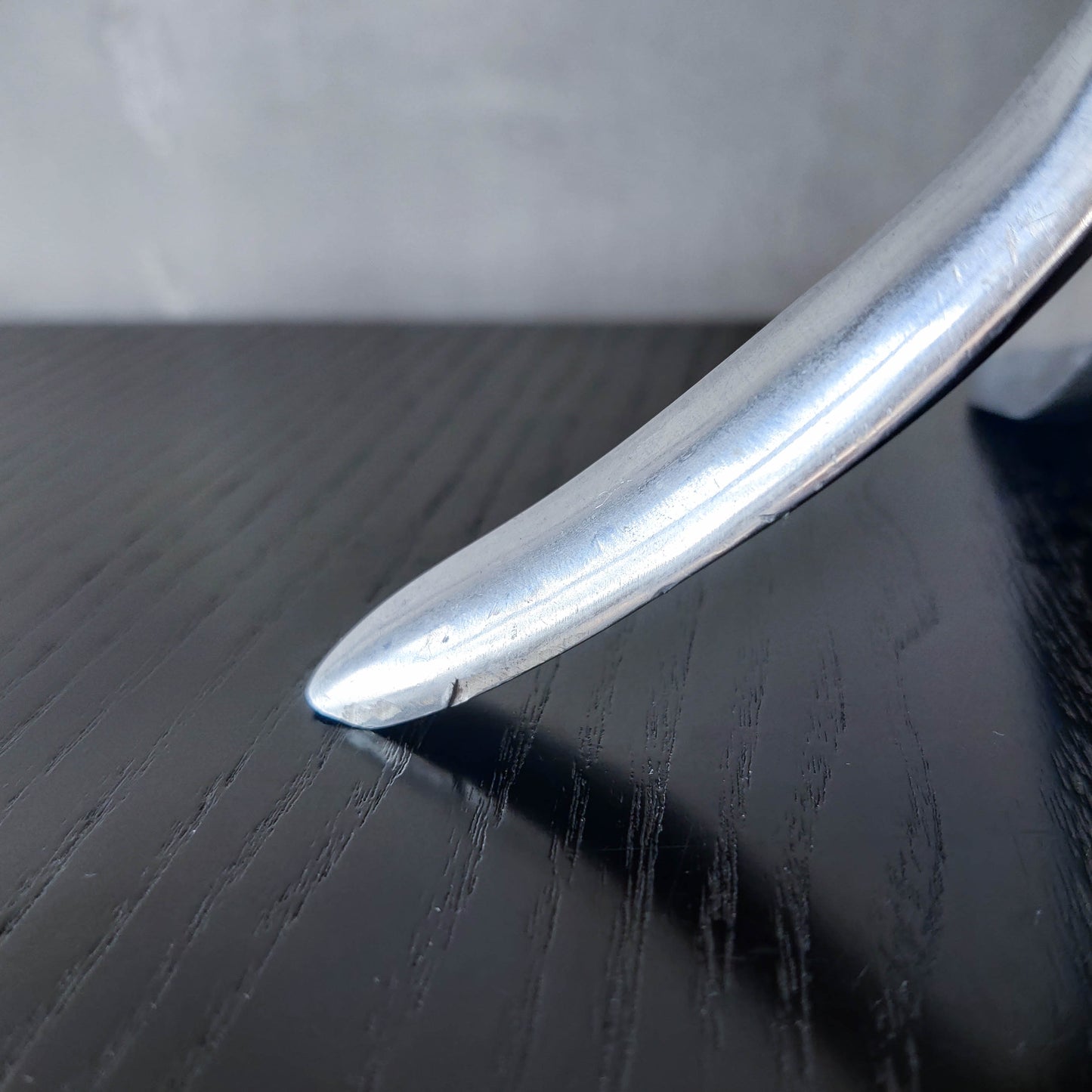 Vintage 1990s cast aluminium sculptural candle holder chrome organic branch form