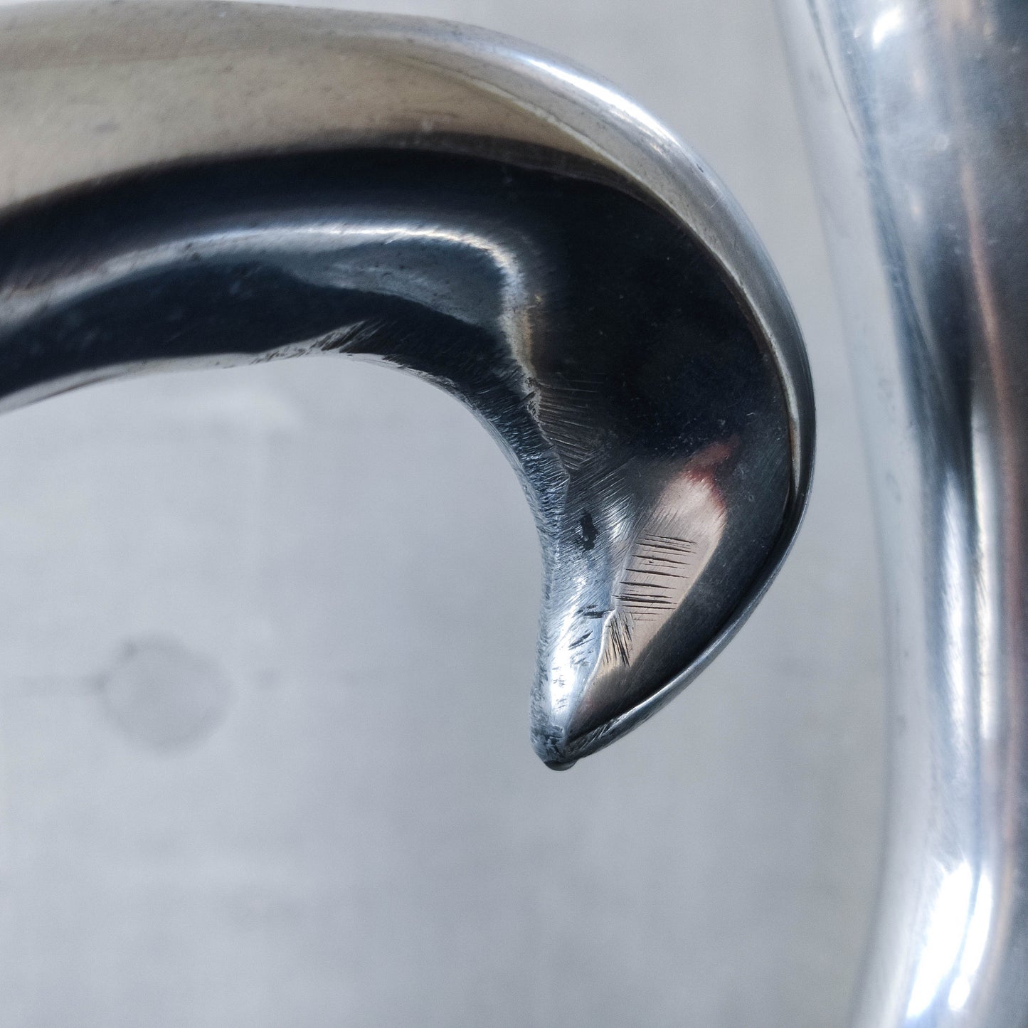 Vintage 1990s cast aluminium sculptural double candle holder candelabra