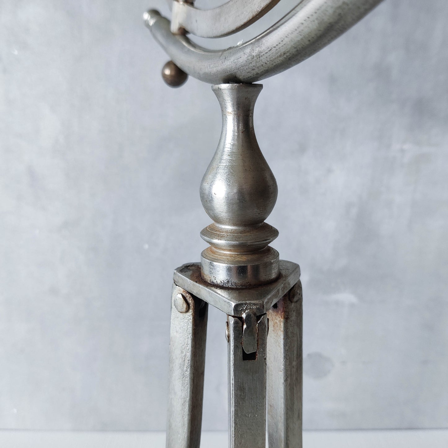 20th century Copernican armillary sphere orrery globe steel and brass sculpture