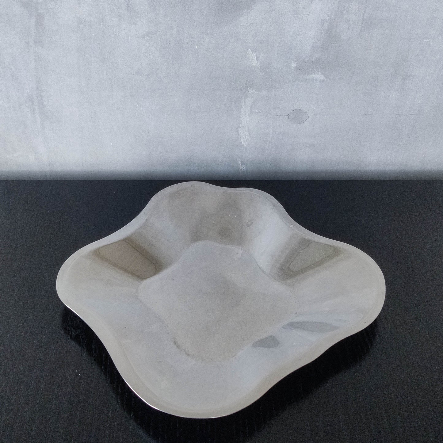 Alvar Aalto for Littala modernist freeform steel bowl sculptural centrepiece