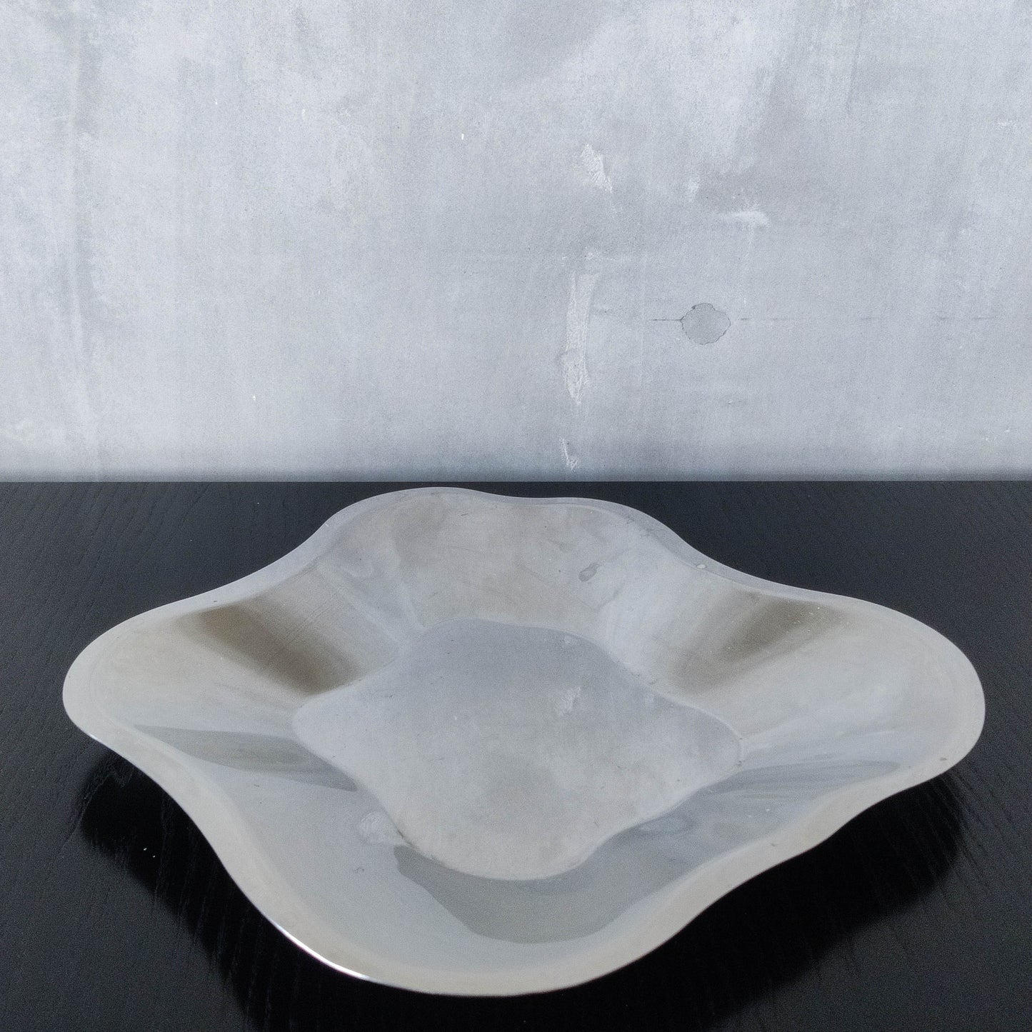 Alvar Aalto for Littala modernist freeform steel bowl sculptural centrepiece