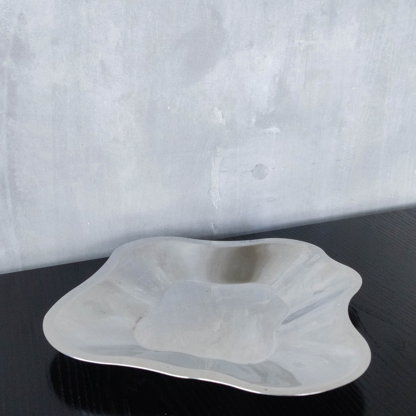 Alvar Aalto for Littala modernist freeform steel bowl sculptural centrepiece